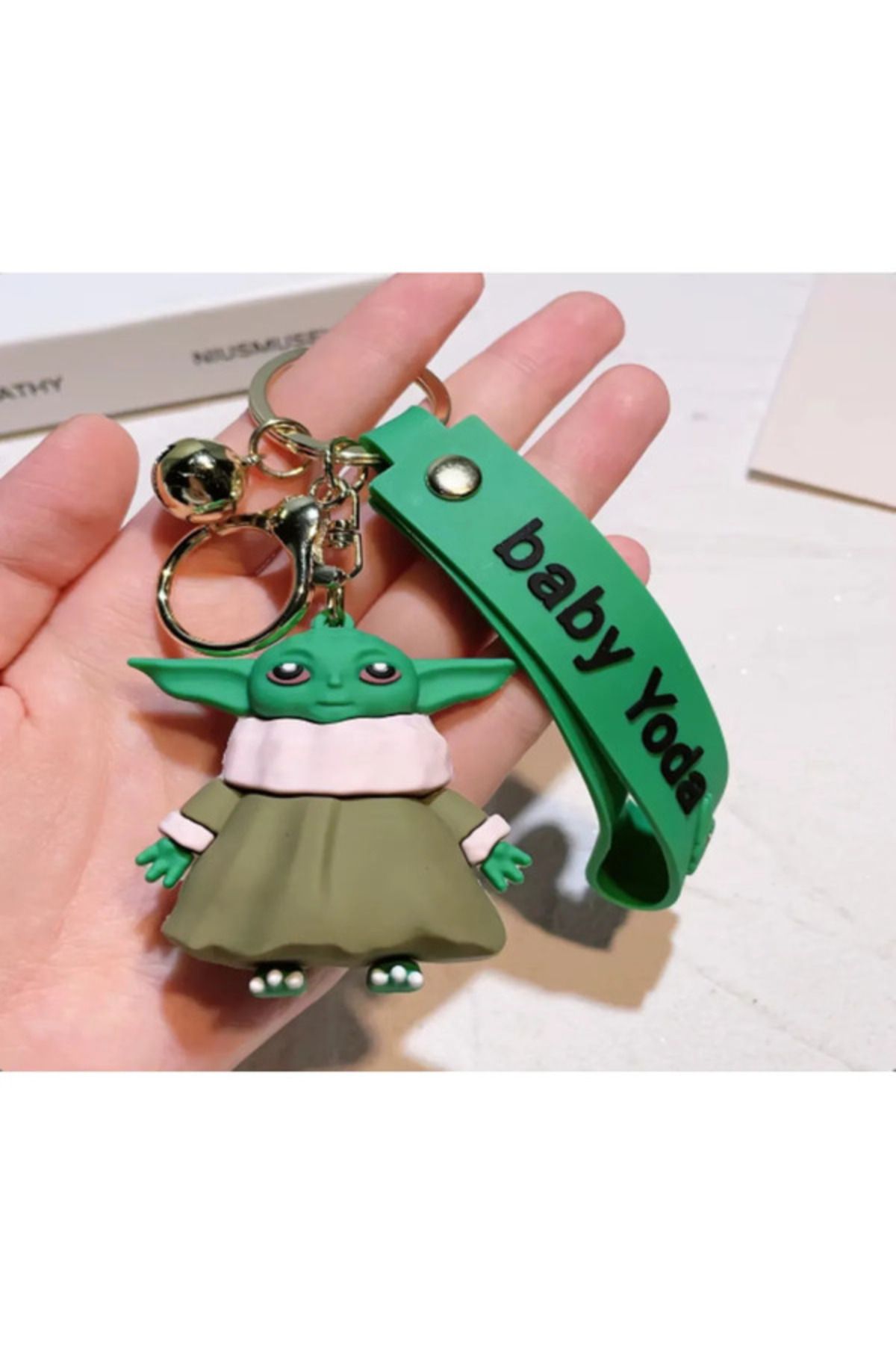 GOKMARKET Baby Yoda Üç Boyutlu Büyük Boy Silikon Anahtarlık&çanta Süsü