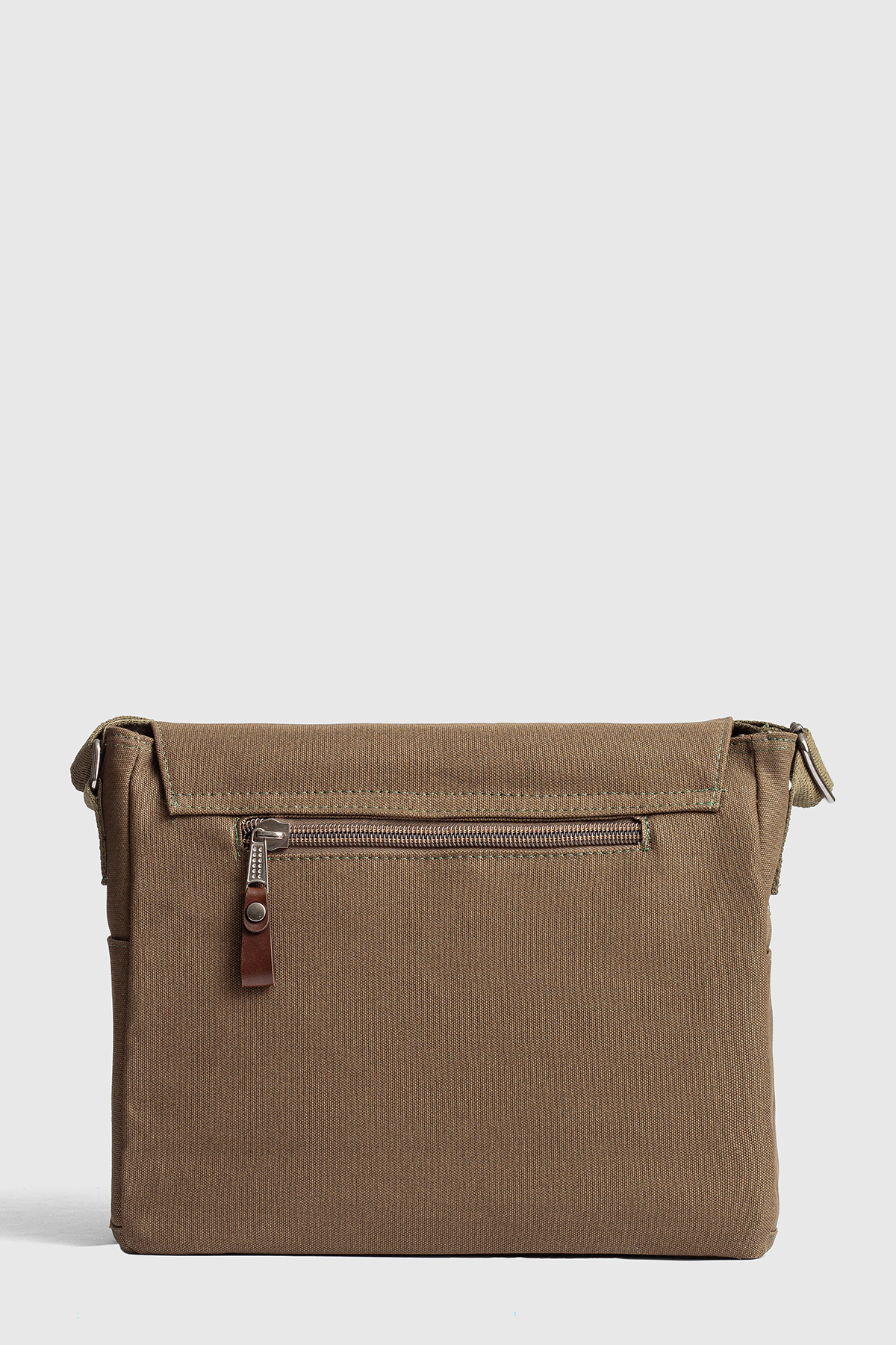 By Hakan  GK72 Kanvas (pamuk) Postacı Çantası Omuz Çantası Laptop Bölmeli Okul Çantası YEŞİL - Görsel 4