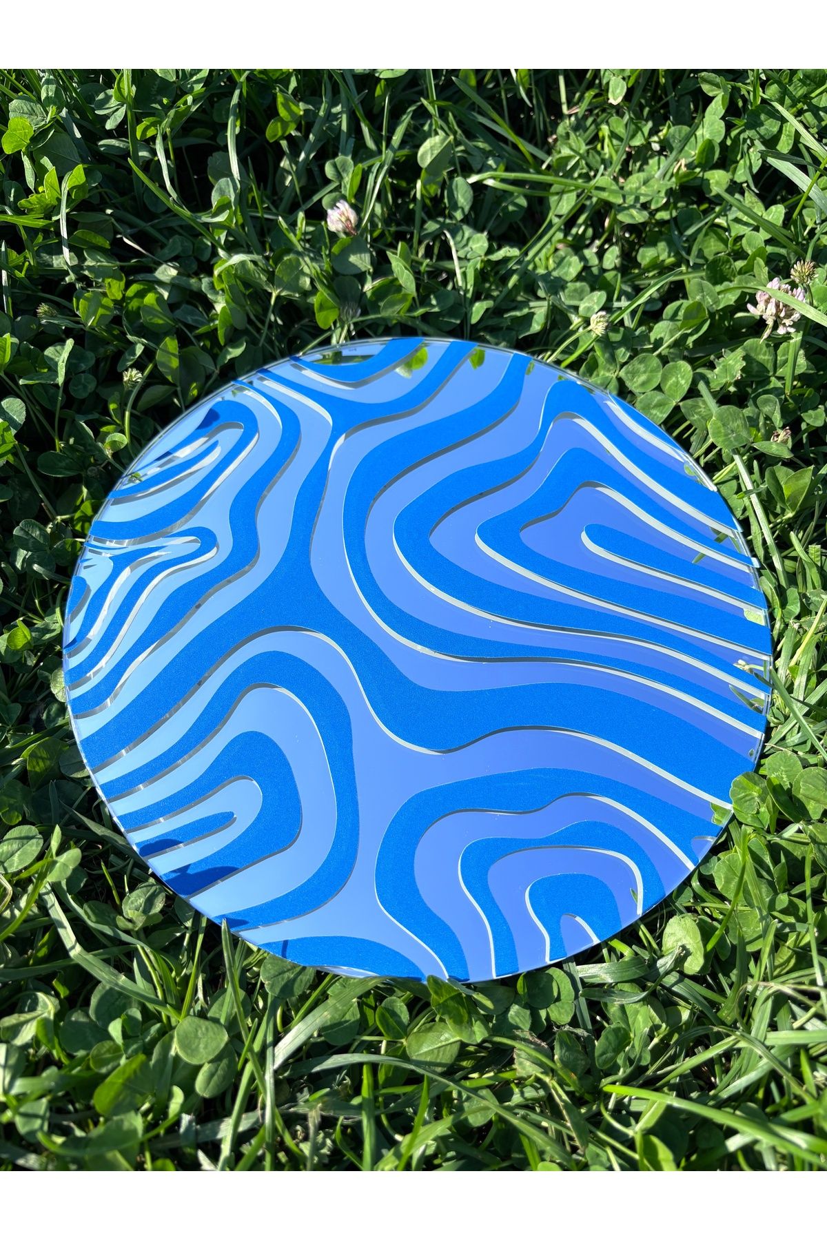 STUDIO GARNI Pinterest Aynası Yuvarlak Ayna Sticker Ayna 25 cm çap Zebra Ayna