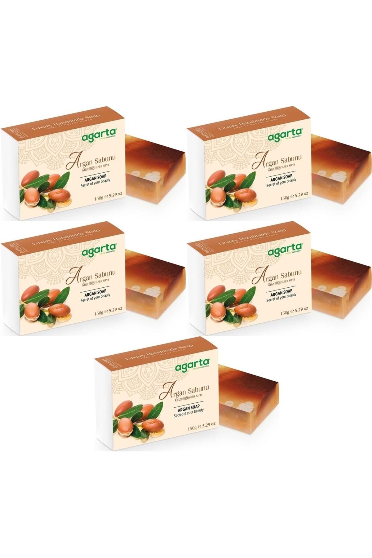 Agarta El Yapımı Doğal Sabun 150GR Argan (5 Li Set)