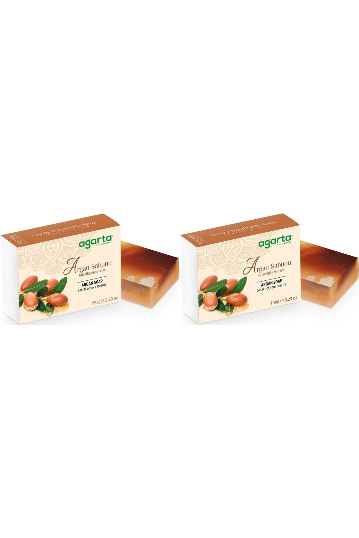 Agarta El Yapımı Doğal Sabun 150GR Argan (2 Li Set)