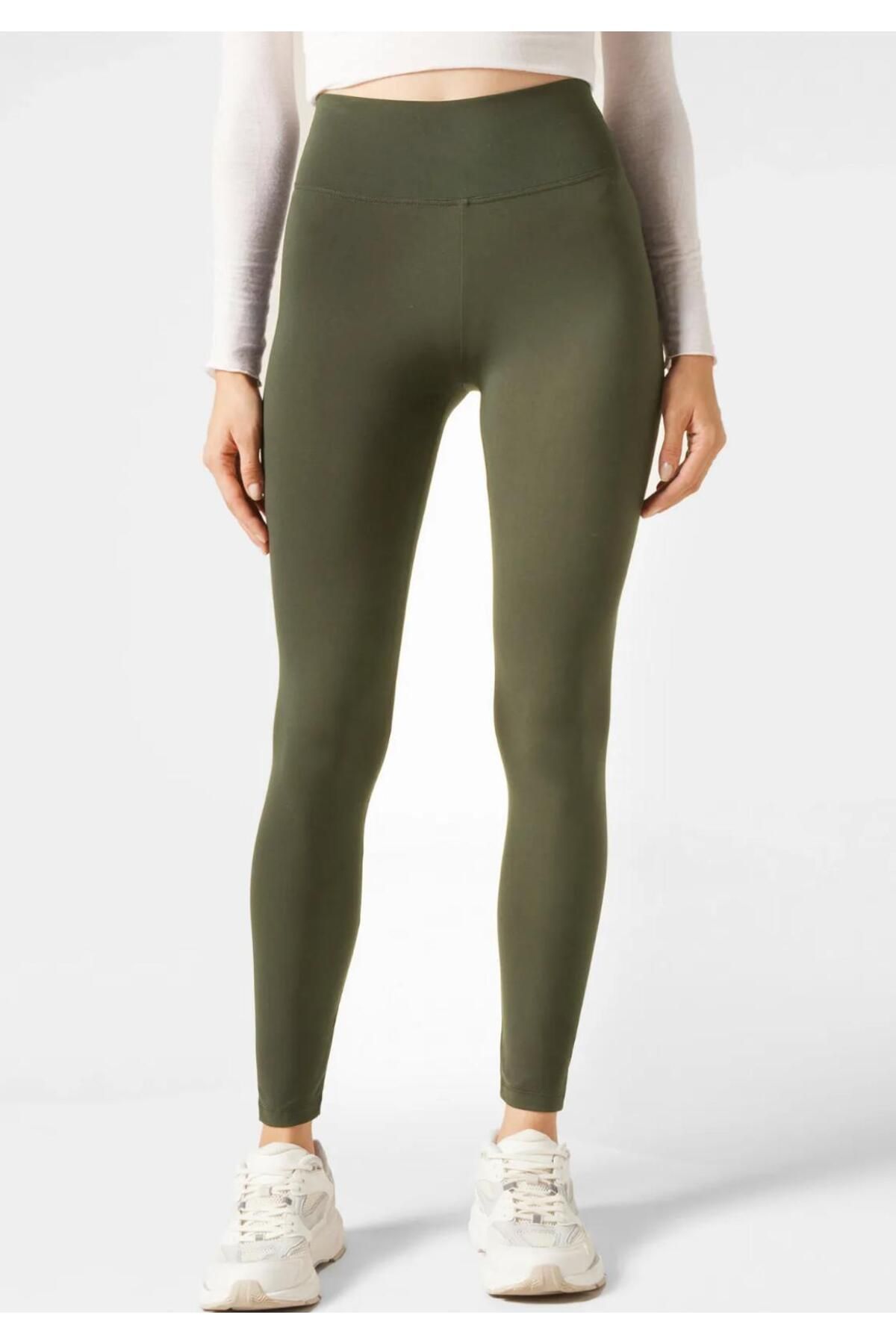 Wearflawless Kadın Yüksek Bel Toparlayıcı Cupro Tayt Spor, Yoga, Koşu ve Günlük Bilek Hizasında Tayt