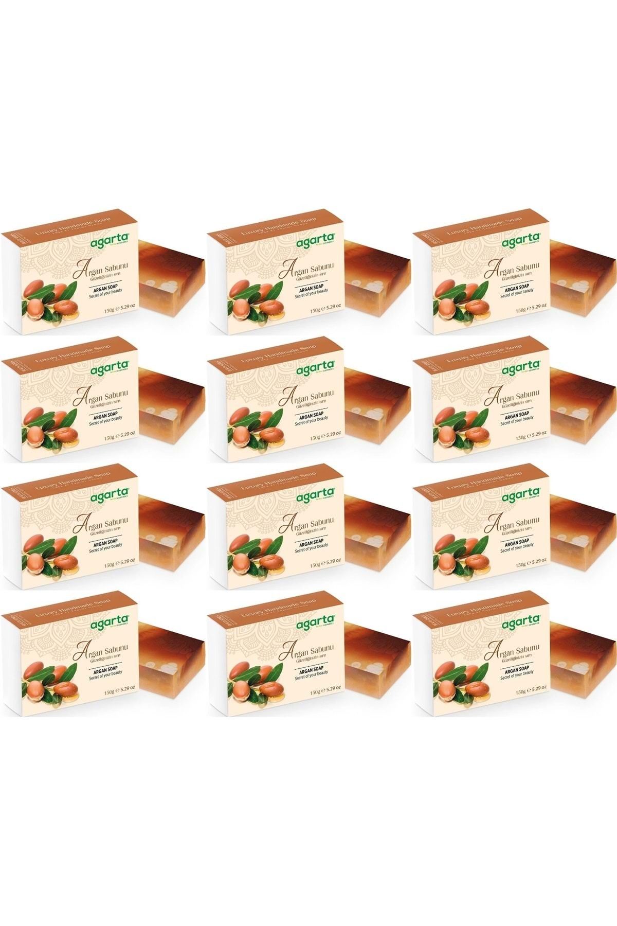 Agarta El Yapımı Doğal Sabun 150GR Argan (12 Li Set)