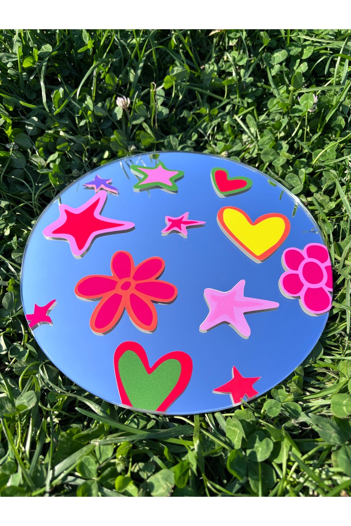 STUDIO GARNI Pinterest Aynası Yuvarlak Ayna Sticker Ayna 25 cm çap Celestia Ayna