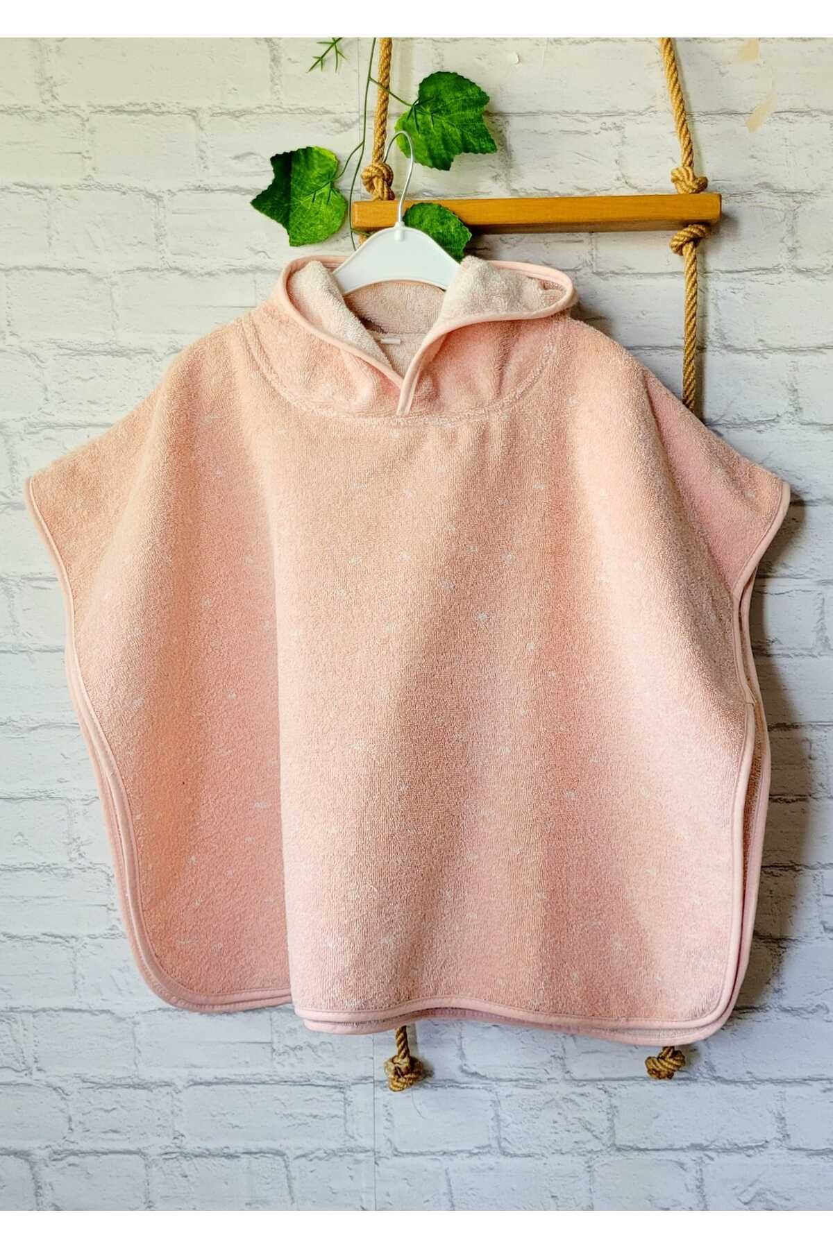 GÜRPAMUK HOME & BABY Outlet Ihracat %100 Pamuk Kız-erkek Çocuk Deniz, Plaj, Havuz, Banyo Havlu Panço benekli/
