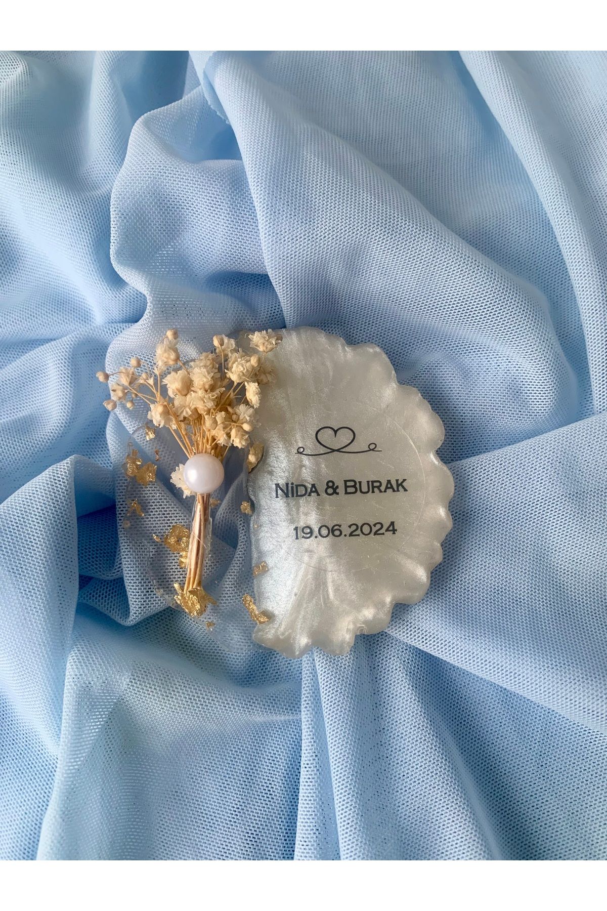 Lina Home Design Söz Nisan Magnet, Kalpli Magnet,epoksi Magnet,nisan Hediyeligi,nikah Hediyeligi-10Adet