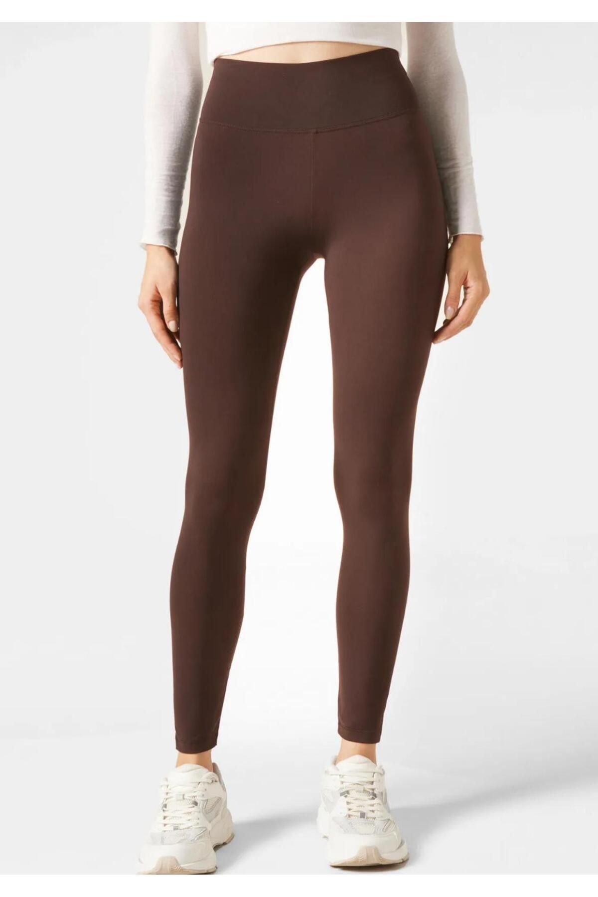 Wearflawless Kadın Yüksek Bel Toparlayıcı Cupro Tayt Spor, Yoga, Koşu ve Günlük Bilek Hizasında Tayt