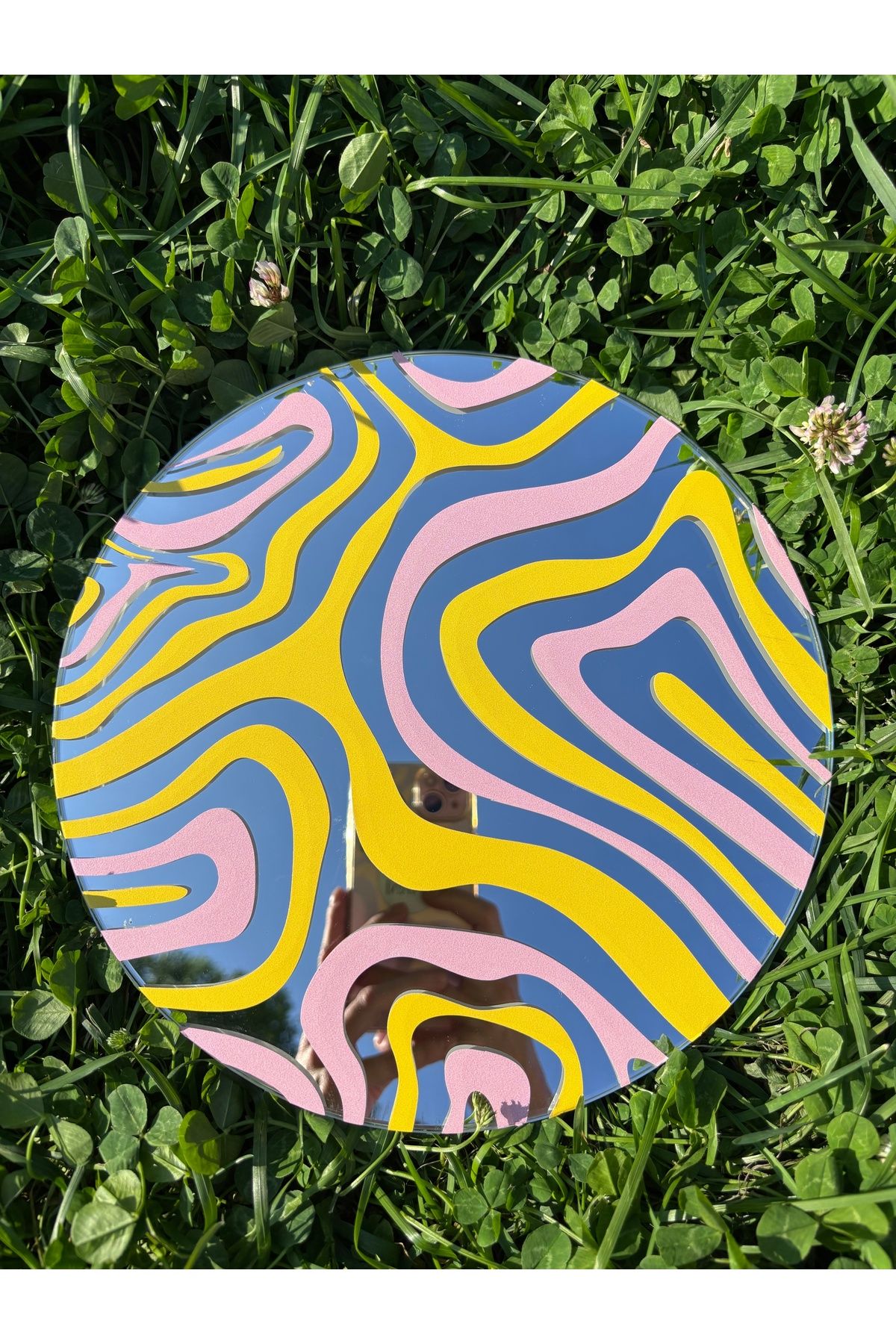 STUDIO GARNI Pinterest Aynası Yuvarlak Ayna Sticker Ayna 25 cm çap Zuzu Ayna
