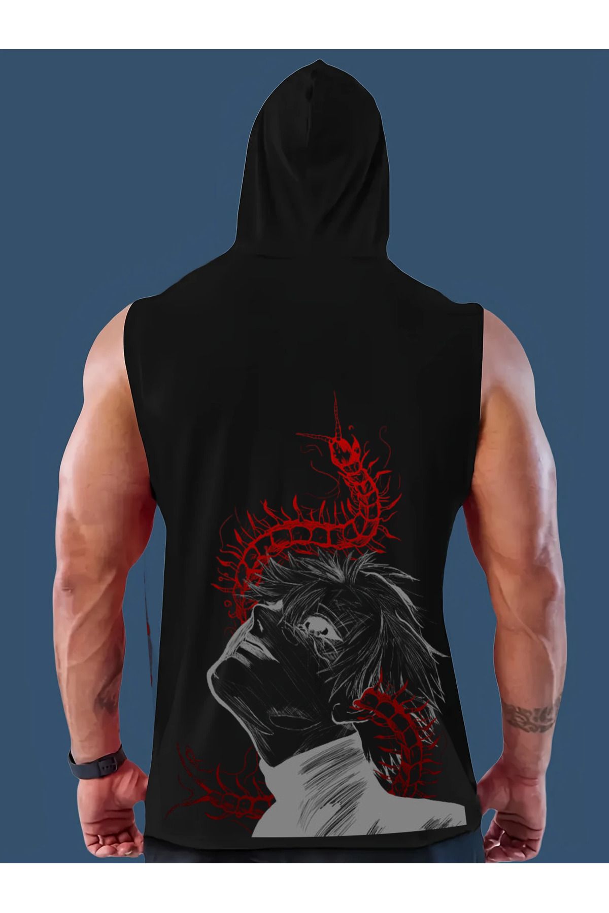 bellanova Oversize 1 Kalite Tokyo Ghoul Baskılı Kolsuz Sweatshirt