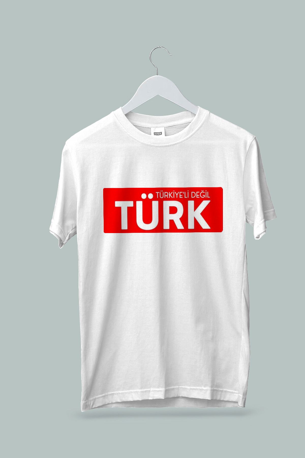 Maki Home Kadın Erkek Unisex Yetişkin Türkiyeli Değil Türk Baskılı Beyaz Gri Siyah Tshirt tişört