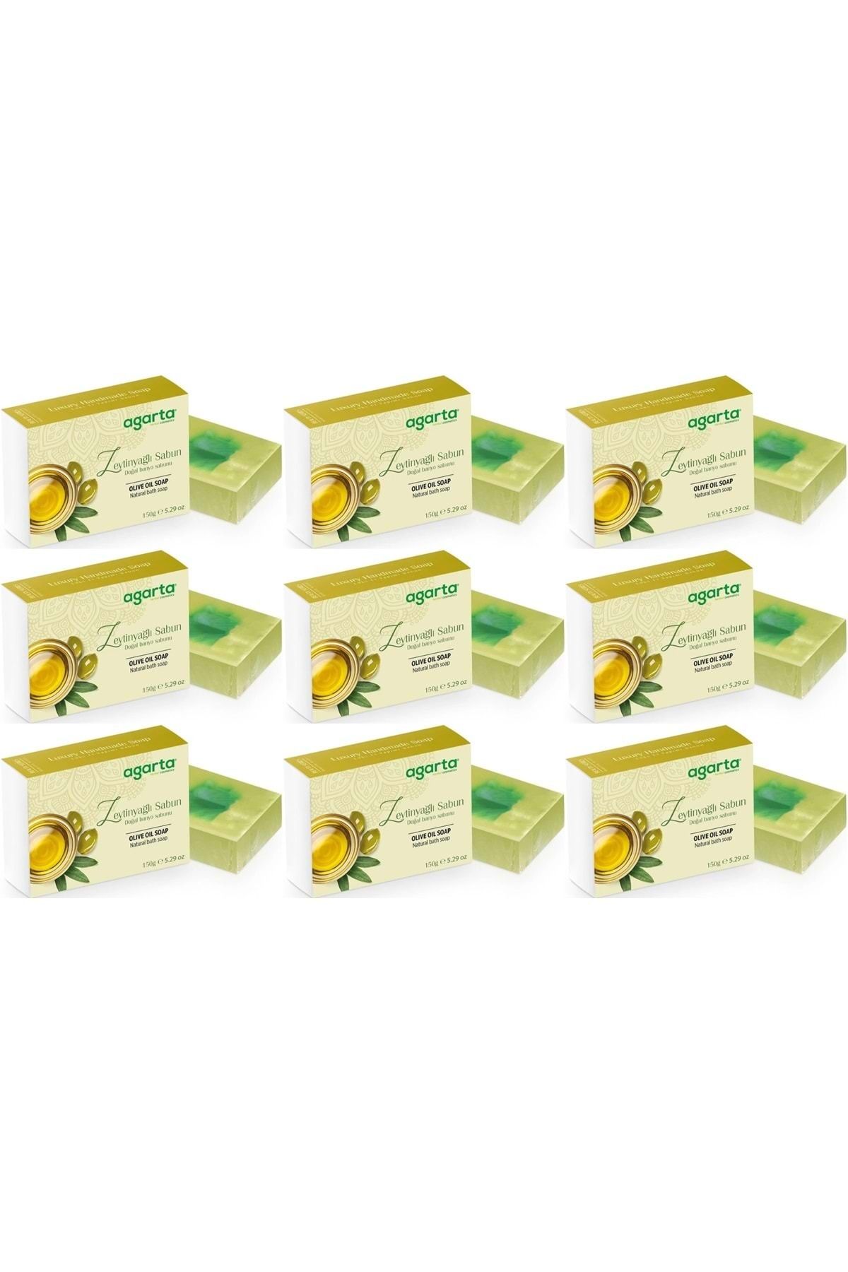 Agarta El Yapımı Doğal Sabun 150GR Zeytinyağlı (9 Lu Set)