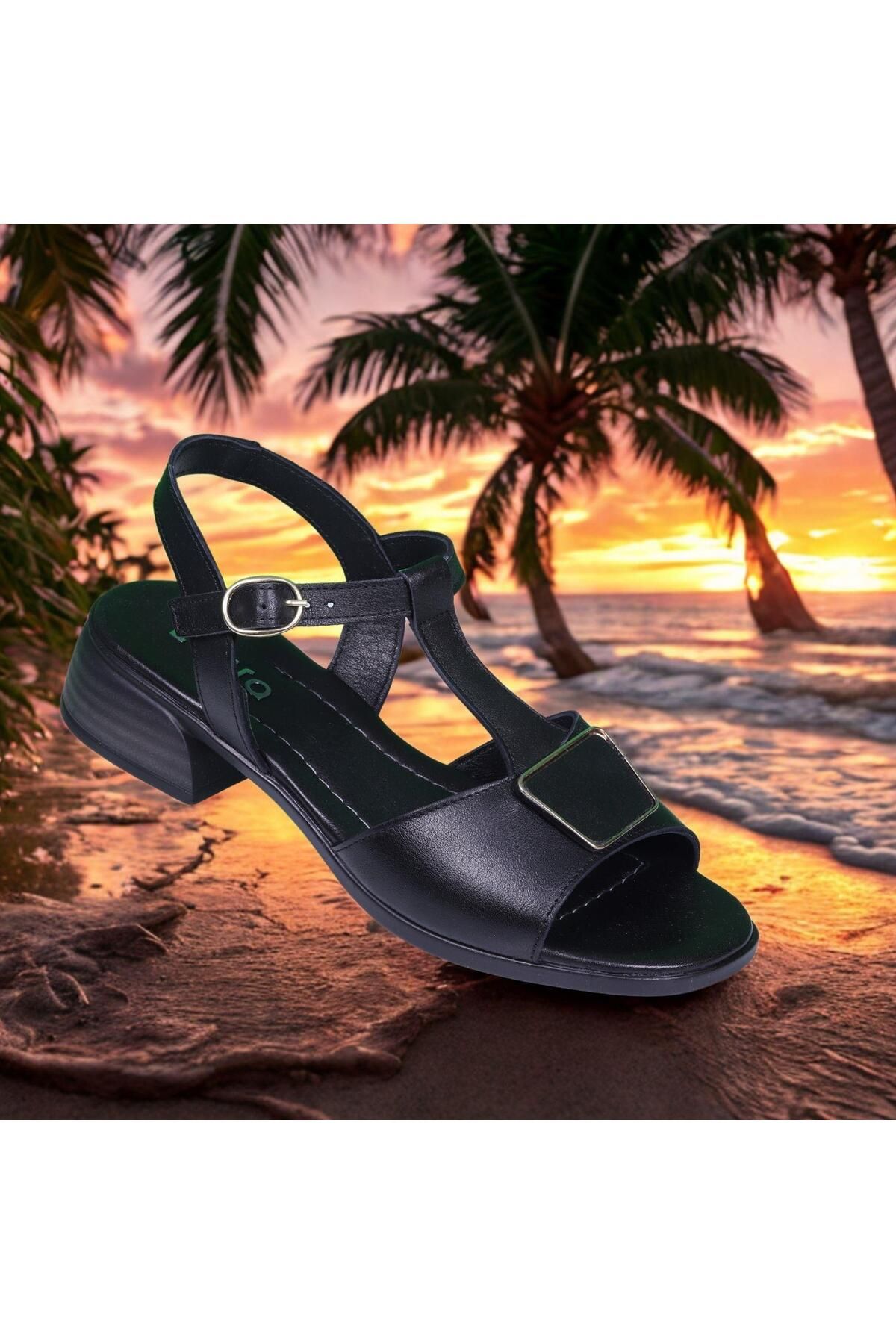 LORRA SHOES 10206 Günlük Hakiki Deri Kadın Sandalet