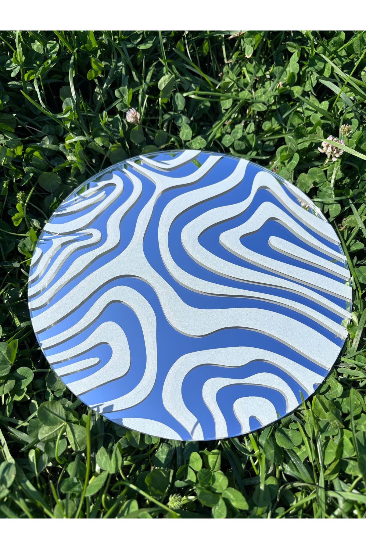 STUDIO GARNI Pinterest Aynası Yuvarlak Ayna Sticker Ayna 25 cm çap Minty Ayna