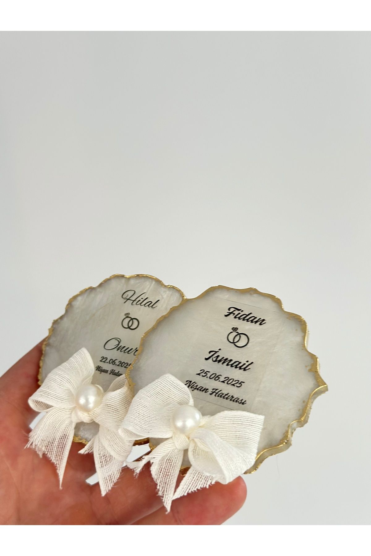 Lina Home Design Söz Nisan Magnet, Kalpli Magnet,epoksi Magnet,nisan Hediyeligi,nikah Hediyeligi-10 Adet
