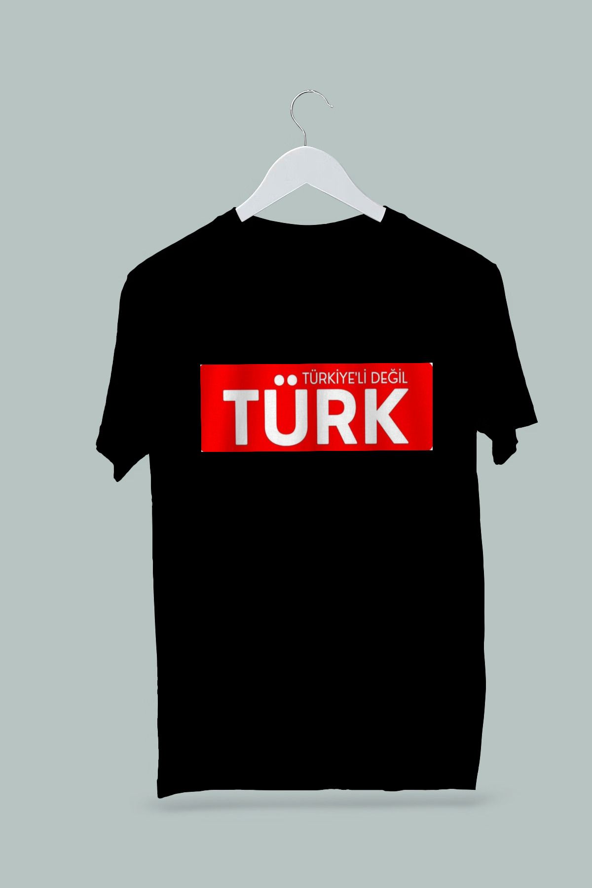 Maki Home Kadın Erkek Unisex Yetişkin Türkiyeli Değil Türk Baskılı Beyaz Gri Siyah Tshirt tişört