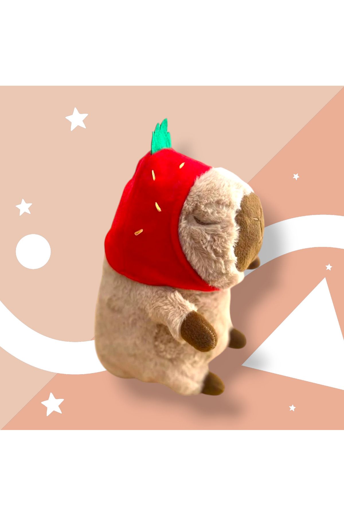 littleandmore 35 cm Peluş Kapibara Çilekli