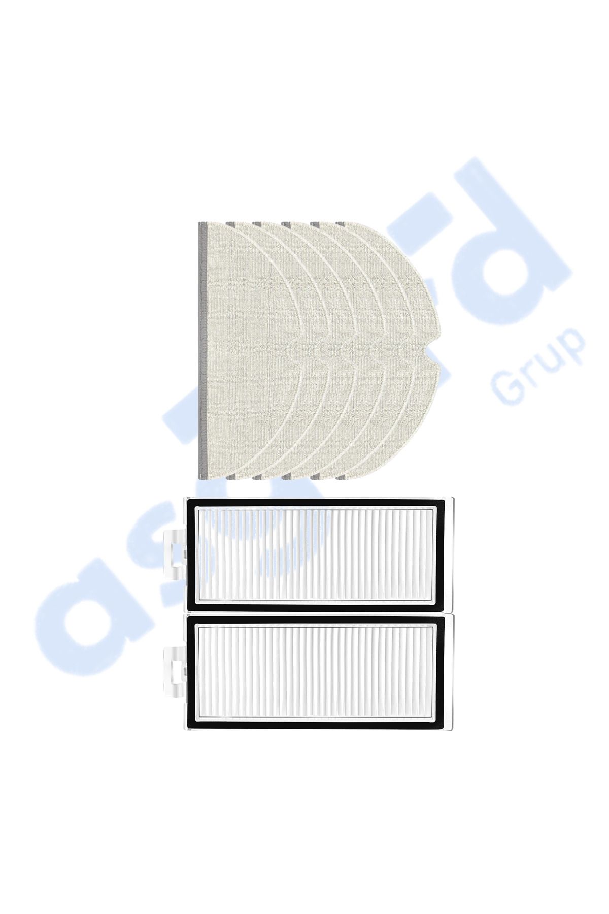 Asgard Grup ROBOROCK Q7 , Q7+ , Q7 MAX , Q7 MAX+ Uyumlu 2 Filtre 6 Mop