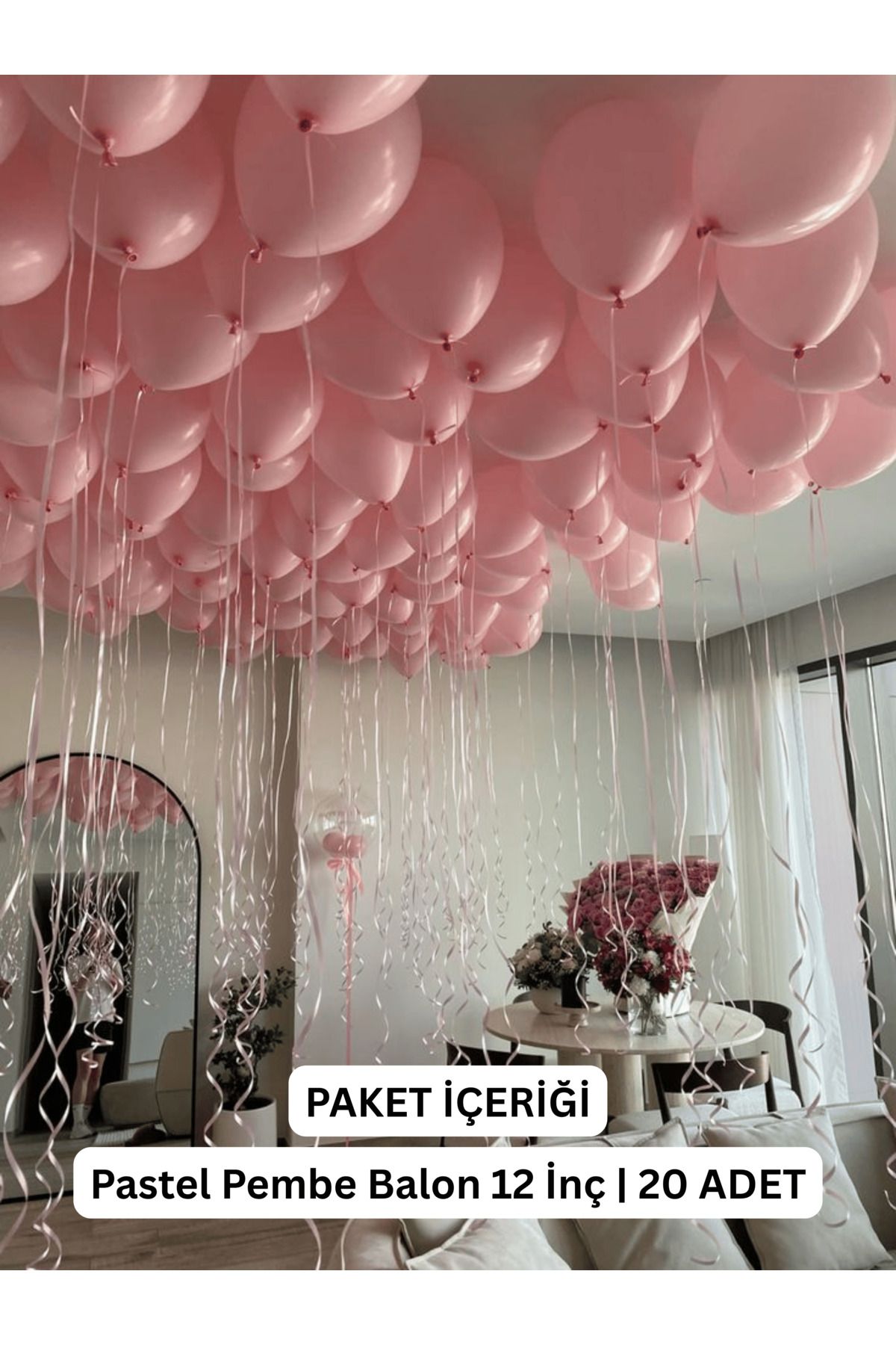 Mielibon Pastel Pembe Balon 12 İnç | 20'li Set