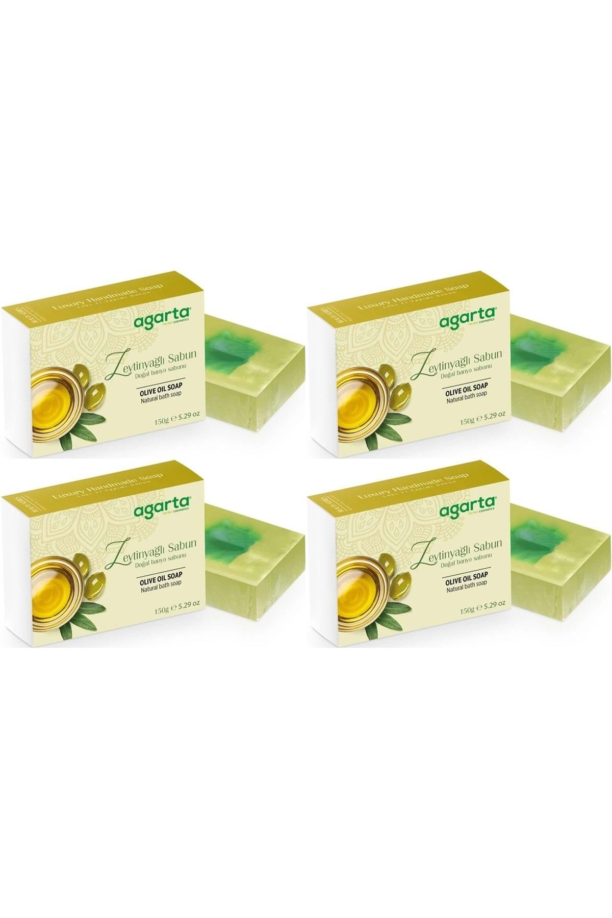Agarta El Yapımı Doğal Sabun 150GR Zeytinyağlı (4 Lü Set)