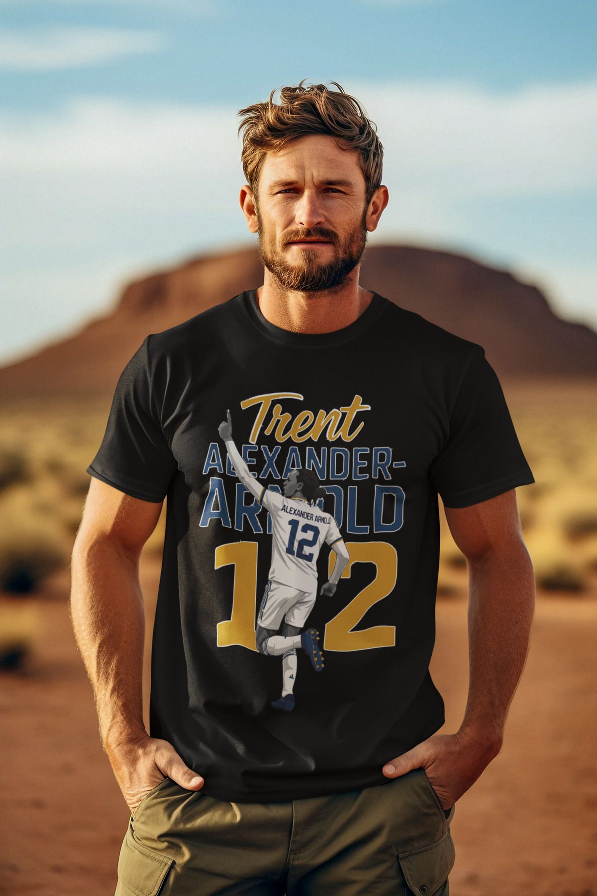 Biy Store Trent Alexander-Arnold forma futbol baskılı unisex kısa kollu erkek tişört kadın t-shirt
