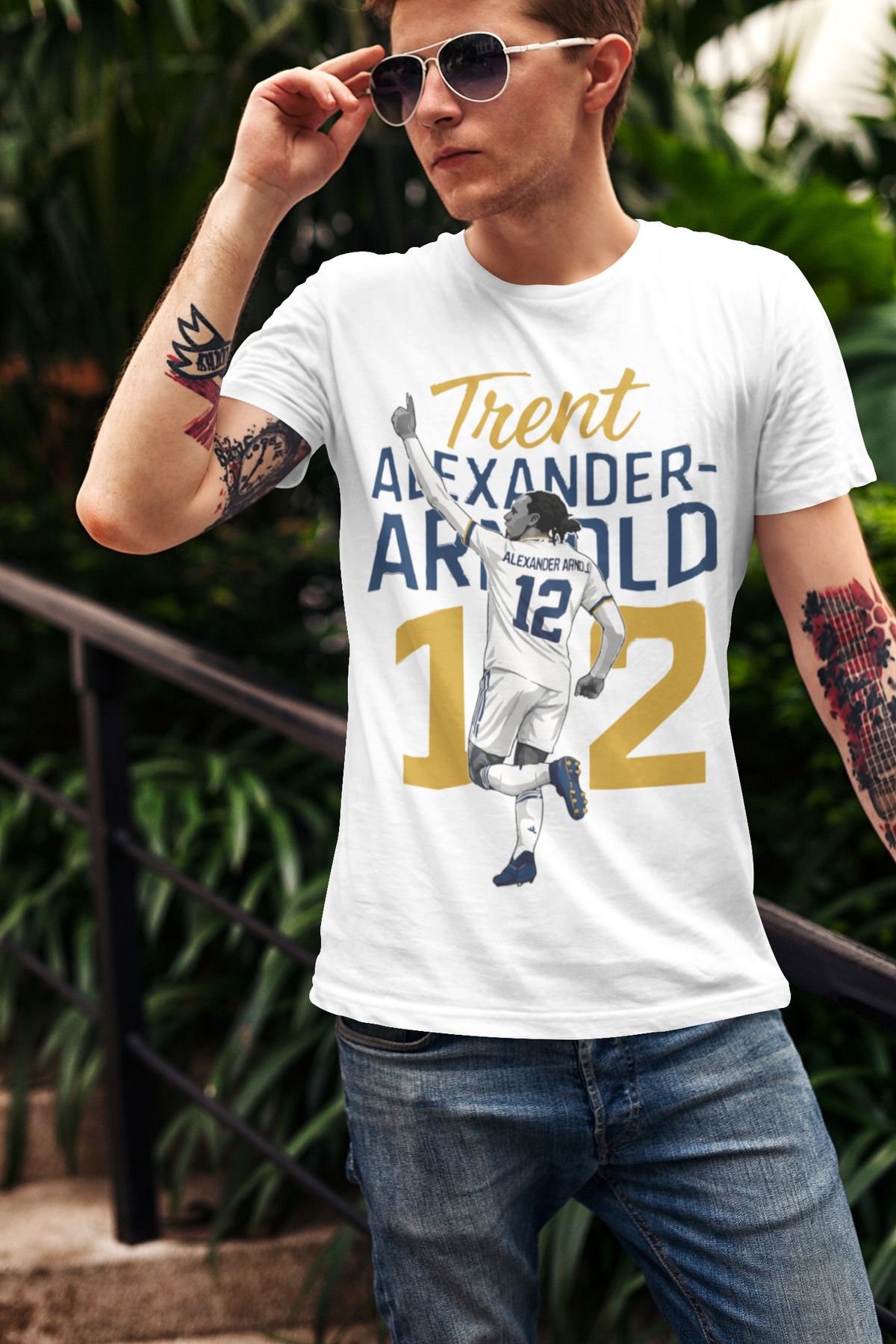 Biy Store Trent Alexander-Arnold forma futbol baskılı unisex kısa kollu erkek tişört kadın t-shirt