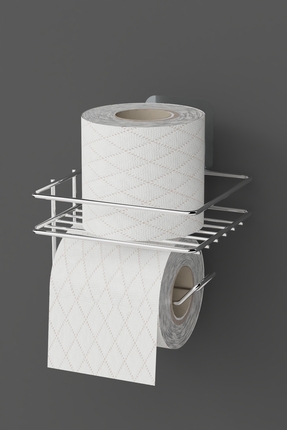 Hill Homes Yapışkanlı Tuvalet Kağıtlığı Tutacağı Askısı Gümüş Gri Krom Metal ...