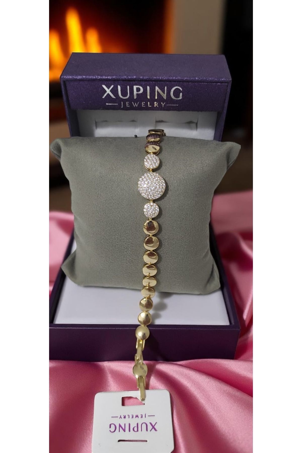 XUPING JEWELRY Zirkon Taşlı Kalp Kolye Ucu