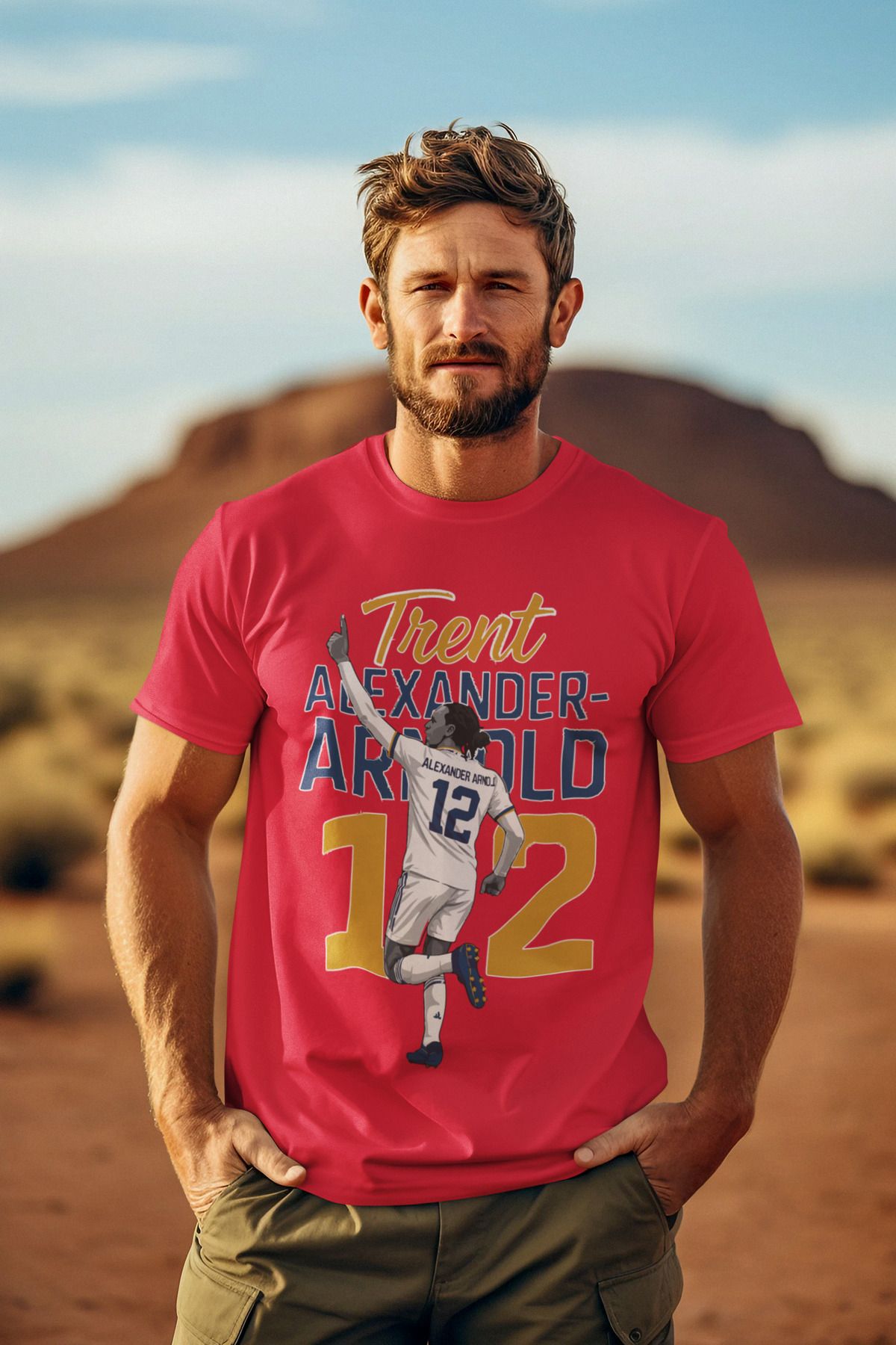 Biy Store Trent Alexander-Arnold forma futbol baskılı unisex kısa kollu erkek tişört kadın t-shirt