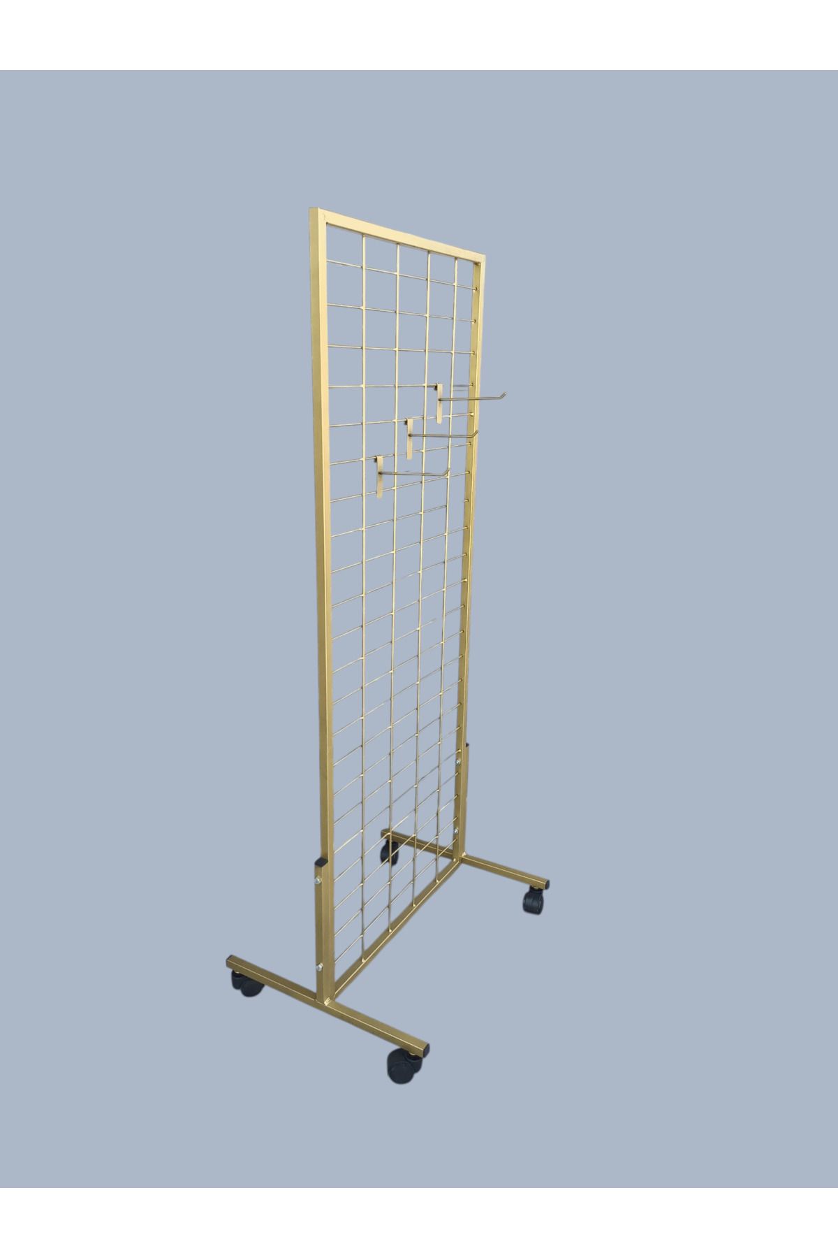 Akkaya Dekorasyon :60x150 Tel Pano Stant (GOLD) Tekerlekli