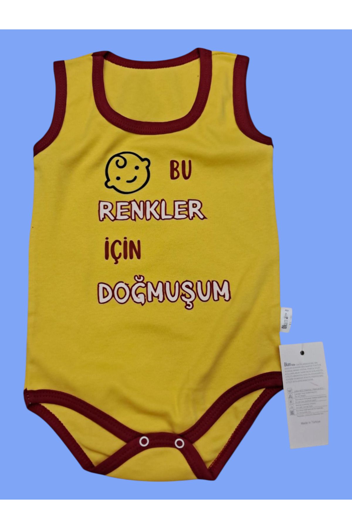 Avşar Baby Bu Renkler İçin Doğmuşum Baskılı Kısa Kol Çıtçıtlı Body Aylık