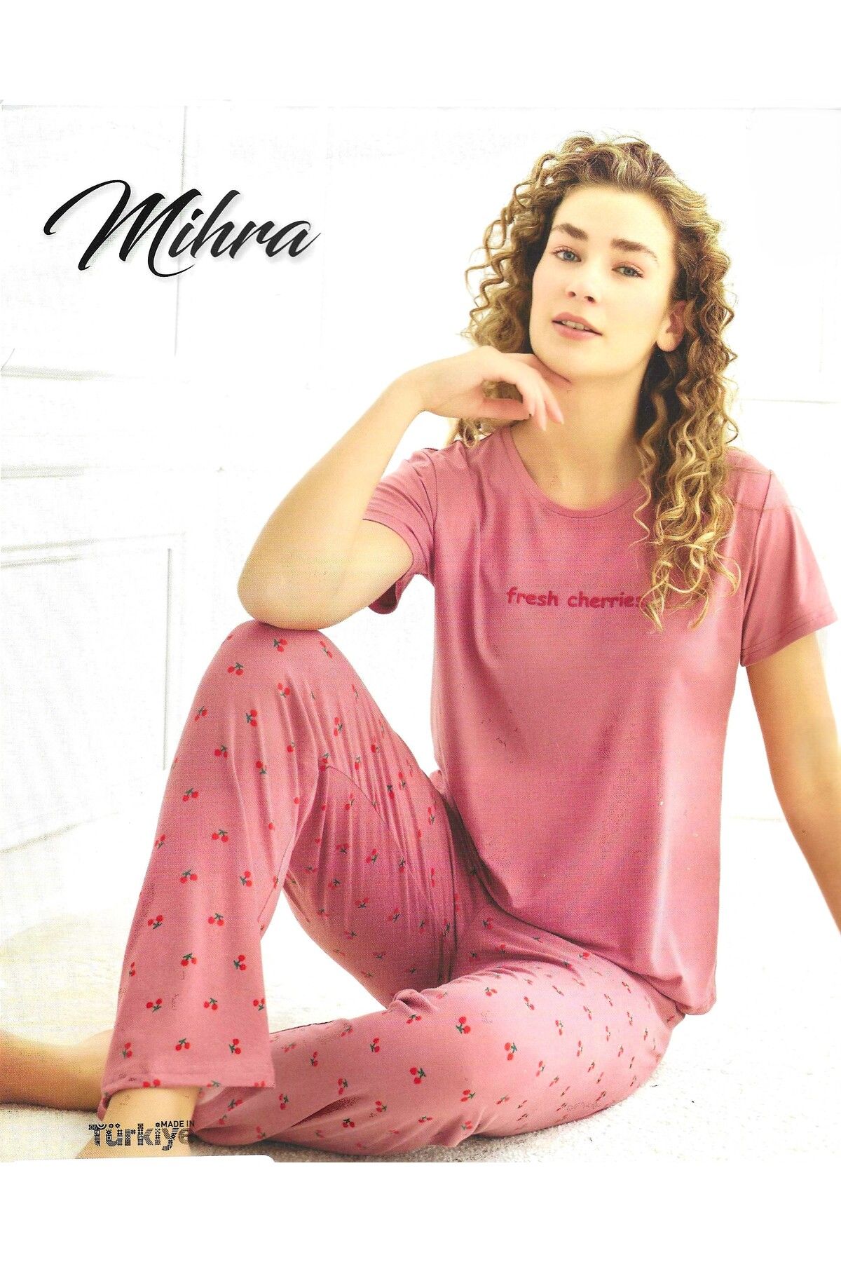 Mihra YaRuz Mihra Kadın Kısa Kol Pudra Pijama Takımı 50107-02
