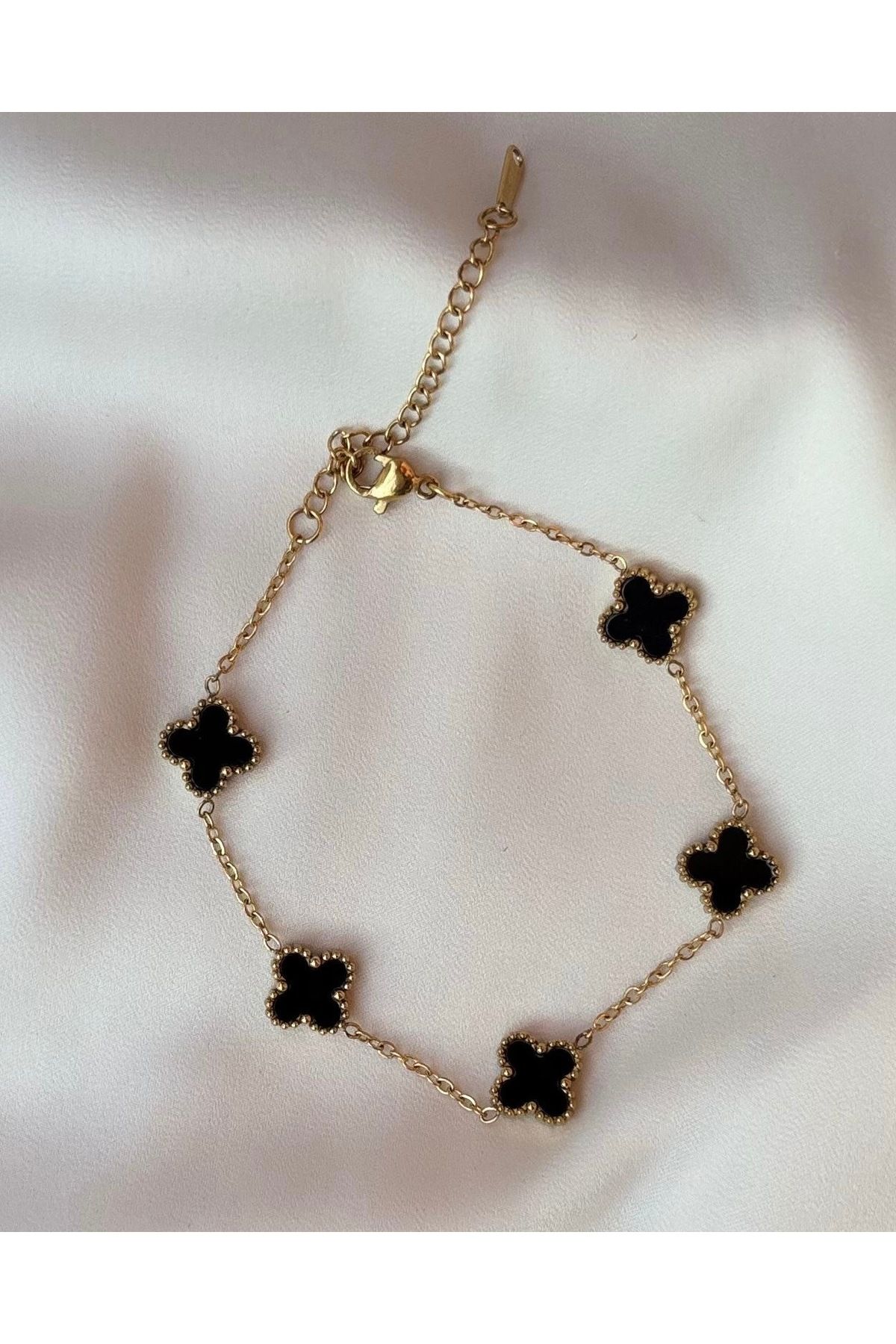 EG Çelik Takı Van Cleef Siyah Bileklik