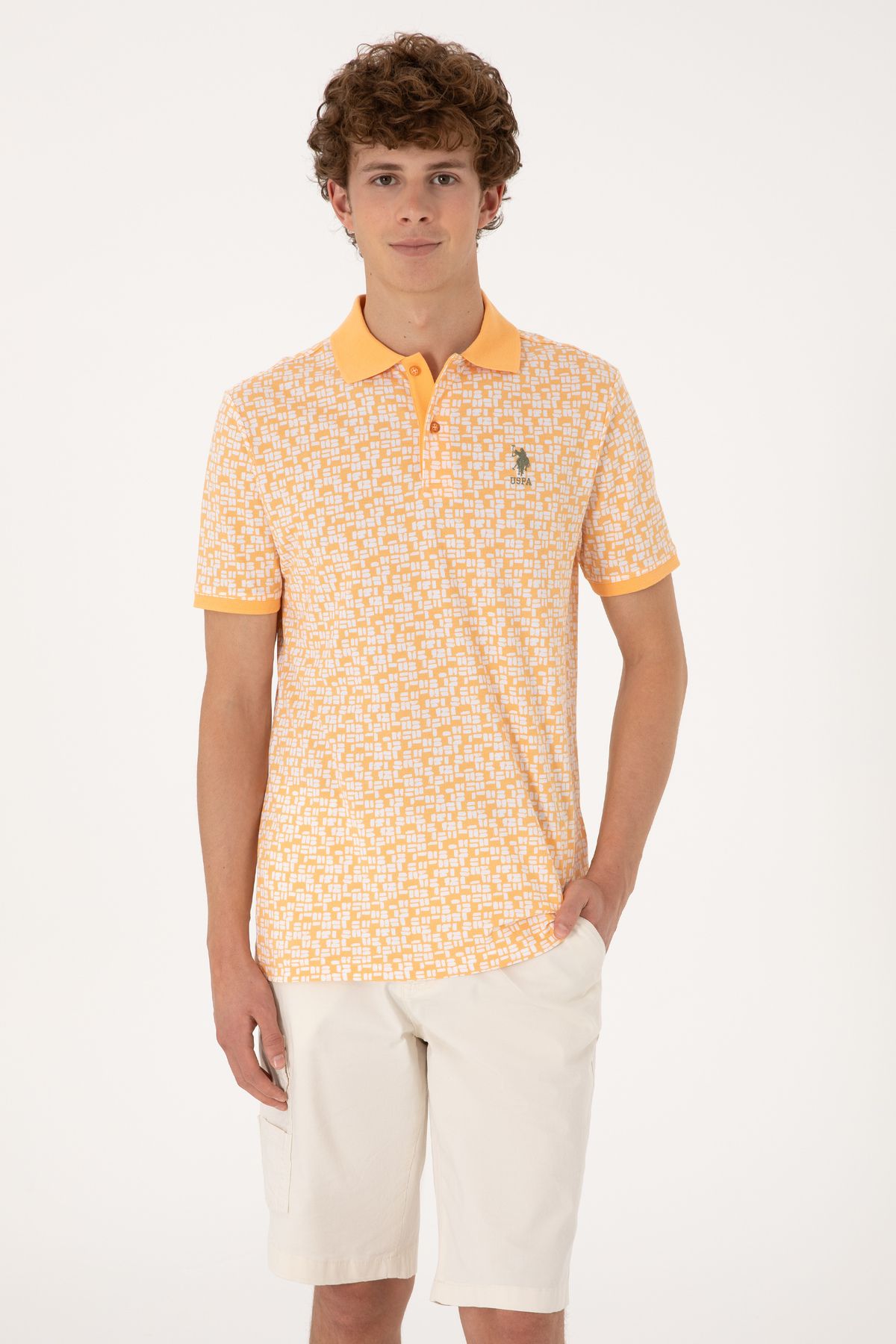 U.S. Polo Assn. Erkek Turuncu Tişört 50306837-VR202