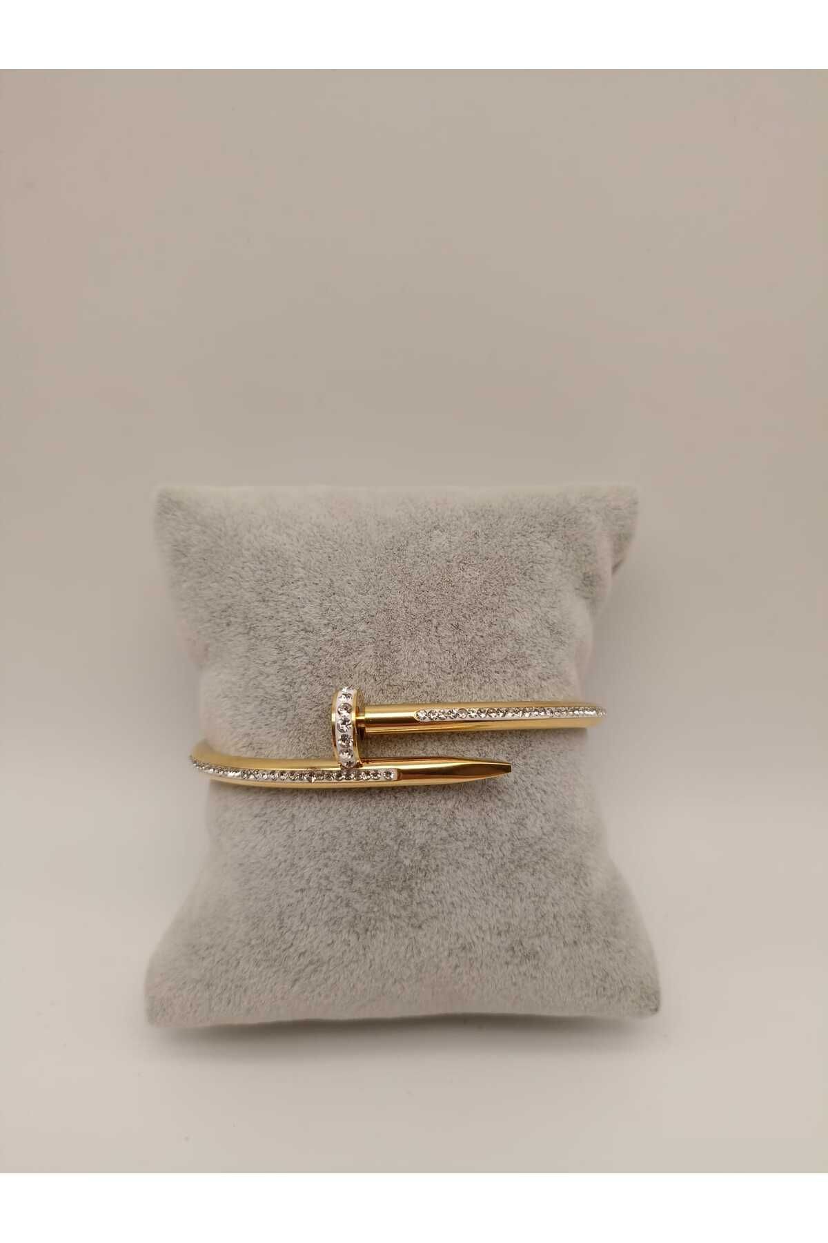 TLSMACCESORIES ÇELİK GOLD TAŞLI BİLEKLİK