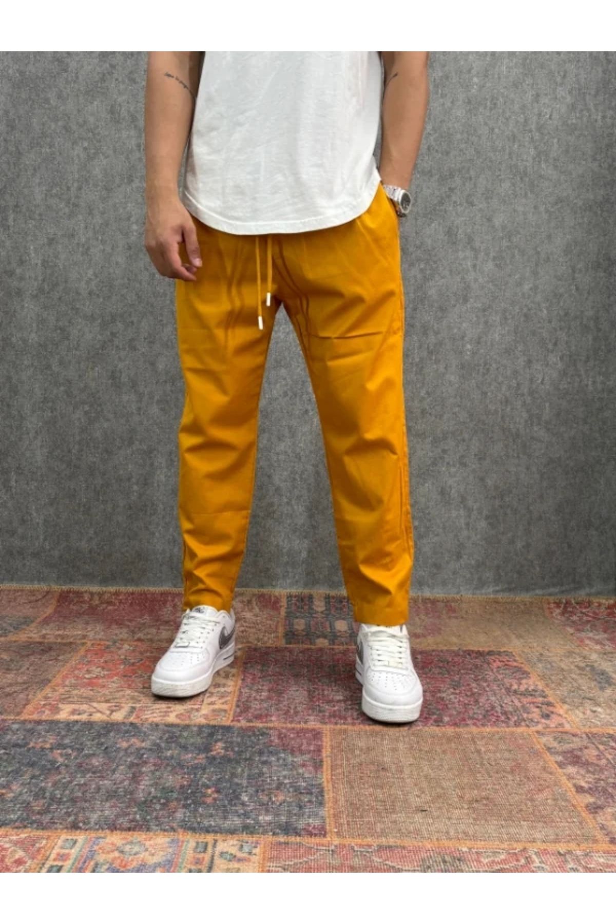 FıttingRoom Beli Lastikli Hardal Jogger