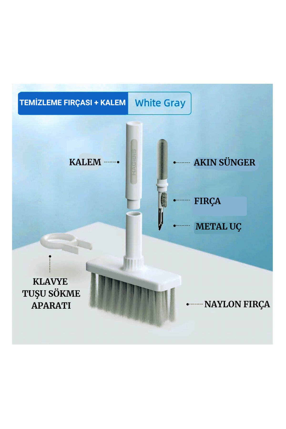 Gritille Klavye ve Kulaklık Temizleyici 5 İn 1