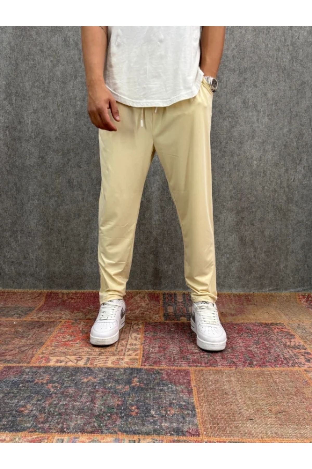 FıttingRoom Beli Lastikli Likralı Micro Kumaş Pantolon