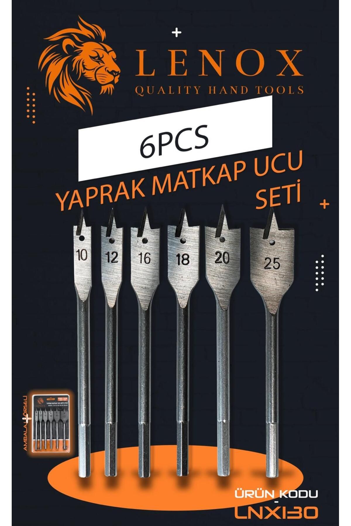 Lenox Tools 6 Parça Yaprak Matkap Ucu Seti