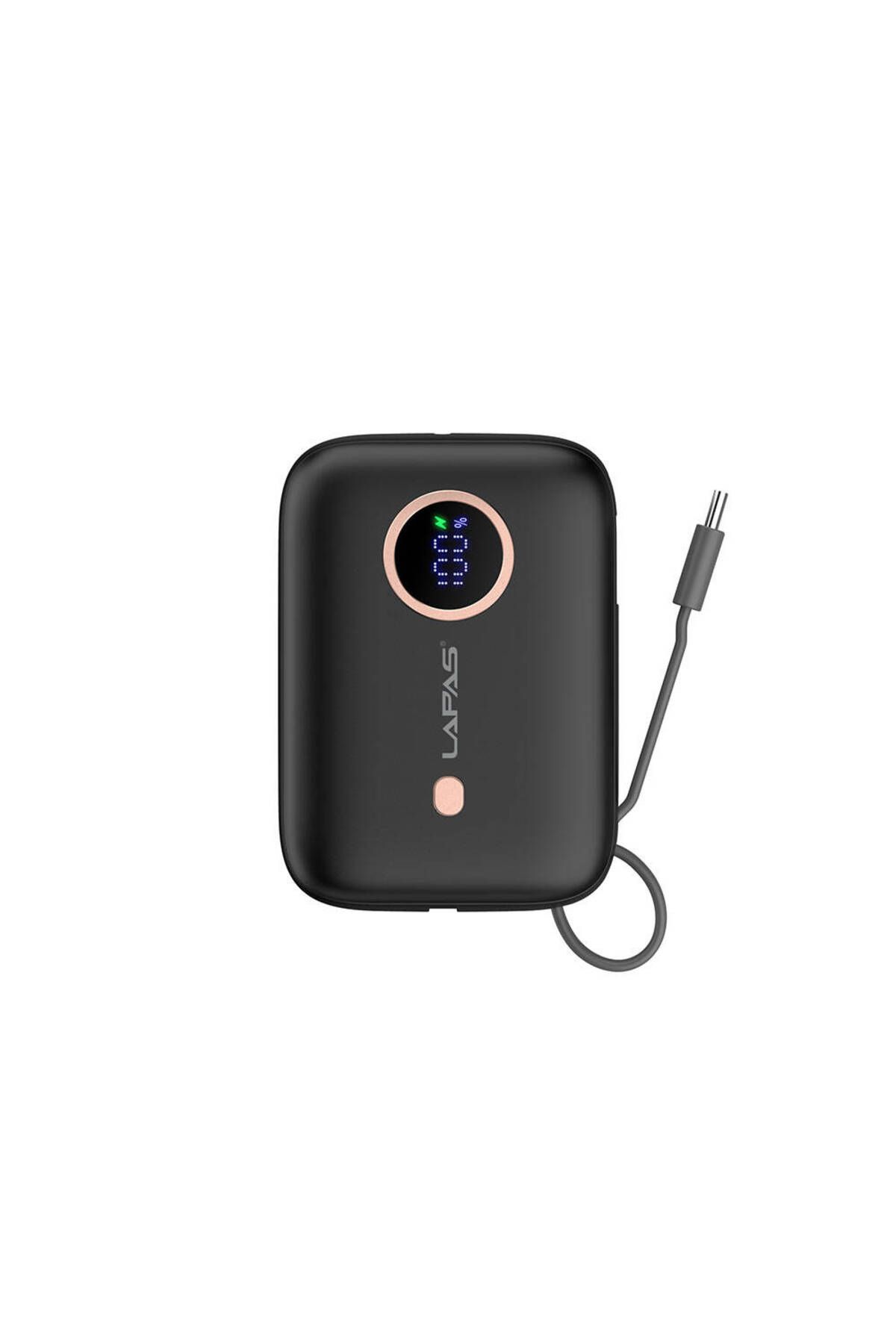 Canpay 10.000 MAH Powerbank Dahili Type-C'li Powerbank: Dijital Ekran, Hızlı Şarj, 10000mAh, Taşınabilir