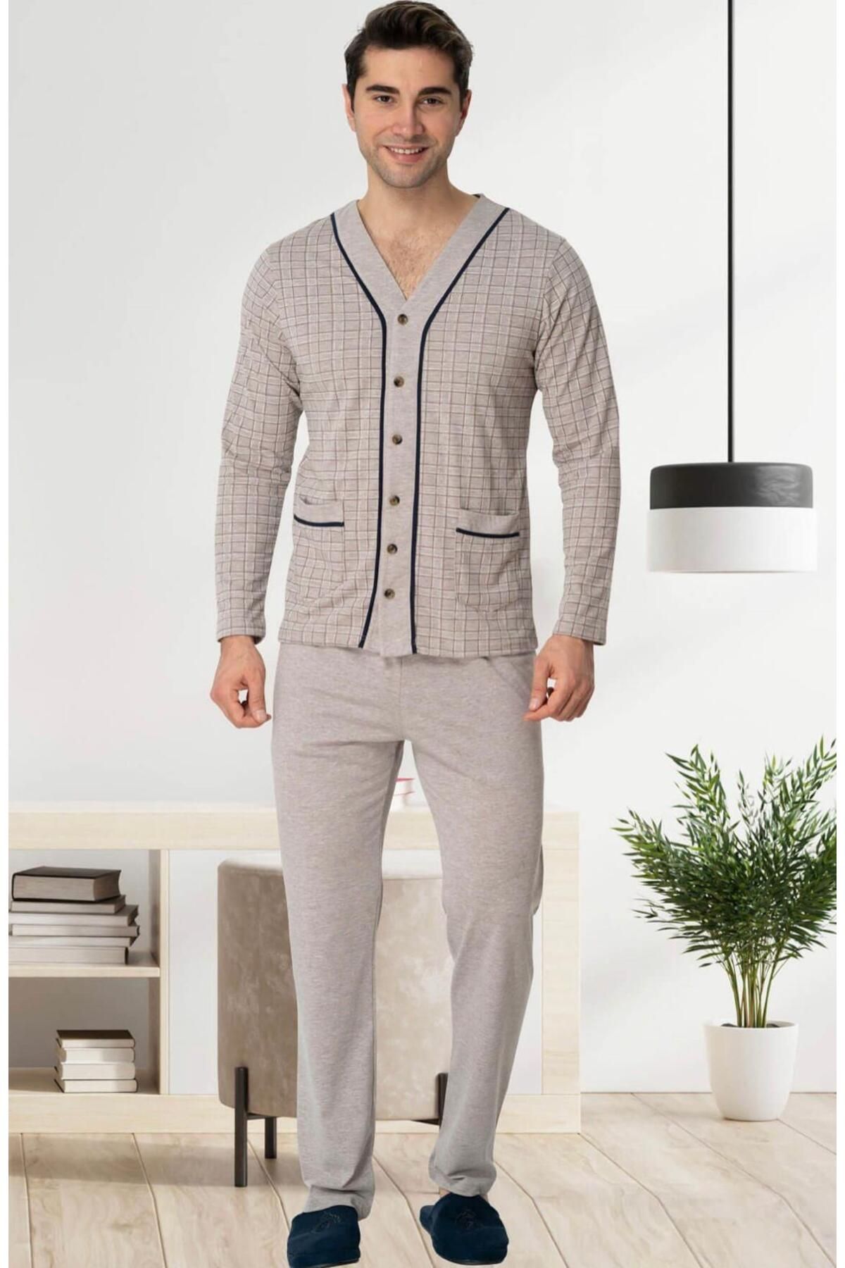 EM&FA TEKSTİL Erkek Büyük Beden Pijama Takımı