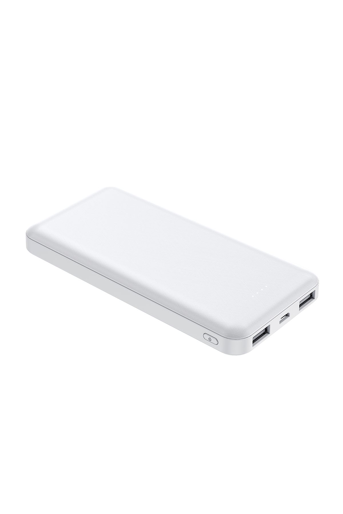 Canpay Hızlı Şarj Destekli 10000 mAh Powerbank Akıllı Koruma, Micro ve Çift USB, LED Durum Göstergesi BEYAZ