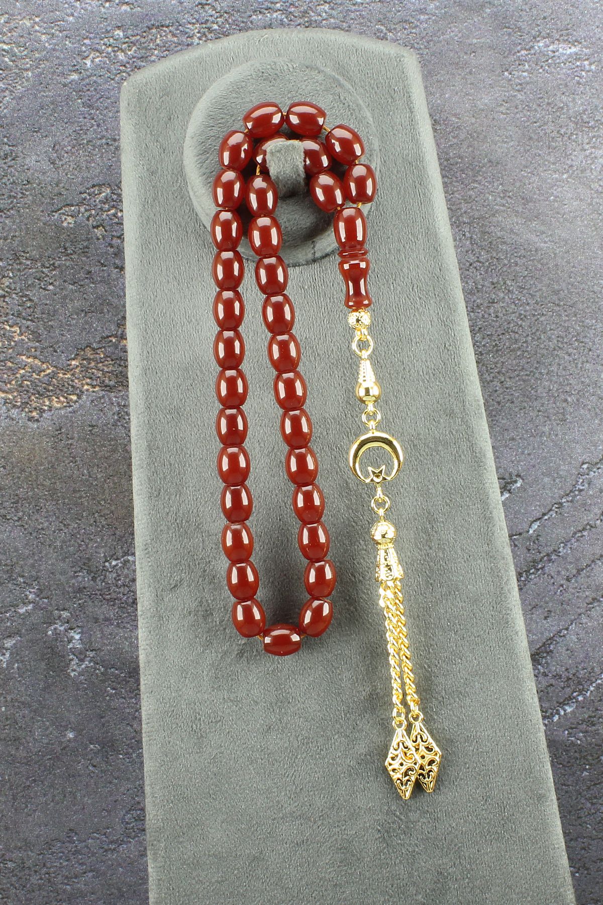 isfahantakı Özel fırınlı 8x11 mm fıçı kesme gold tasarım sıkma kehribar