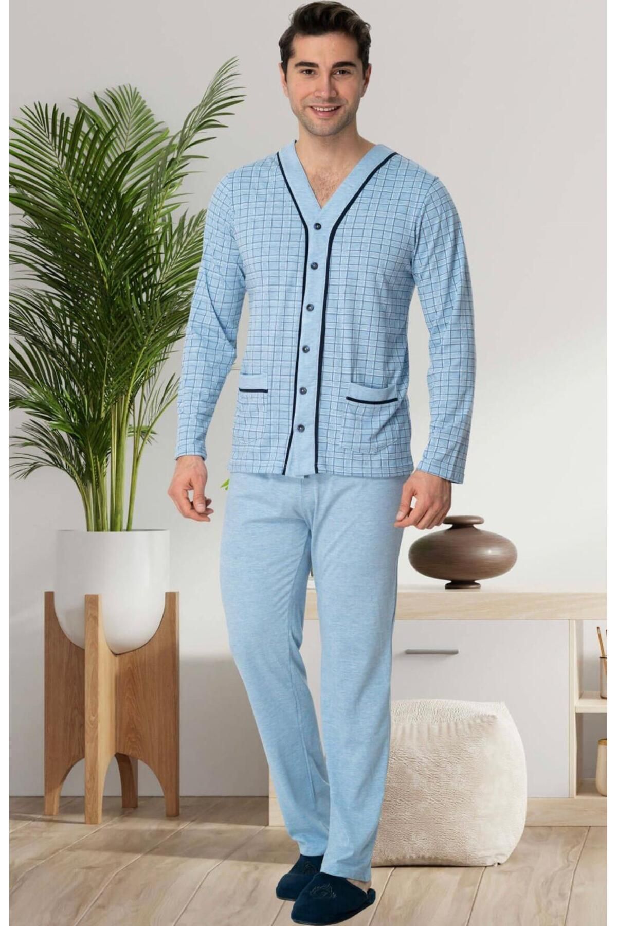 EM&FA TEKSTİL Erkek Büyük Beden Pijama Takımı