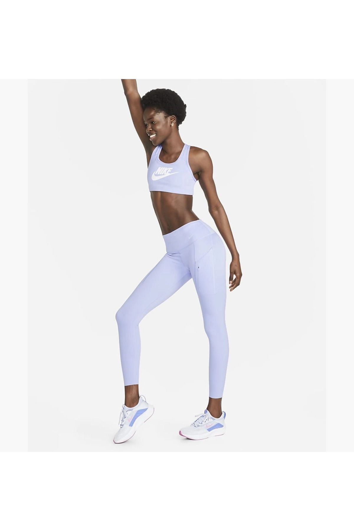 Nike Women's Cropped Training Legging Purple tayt