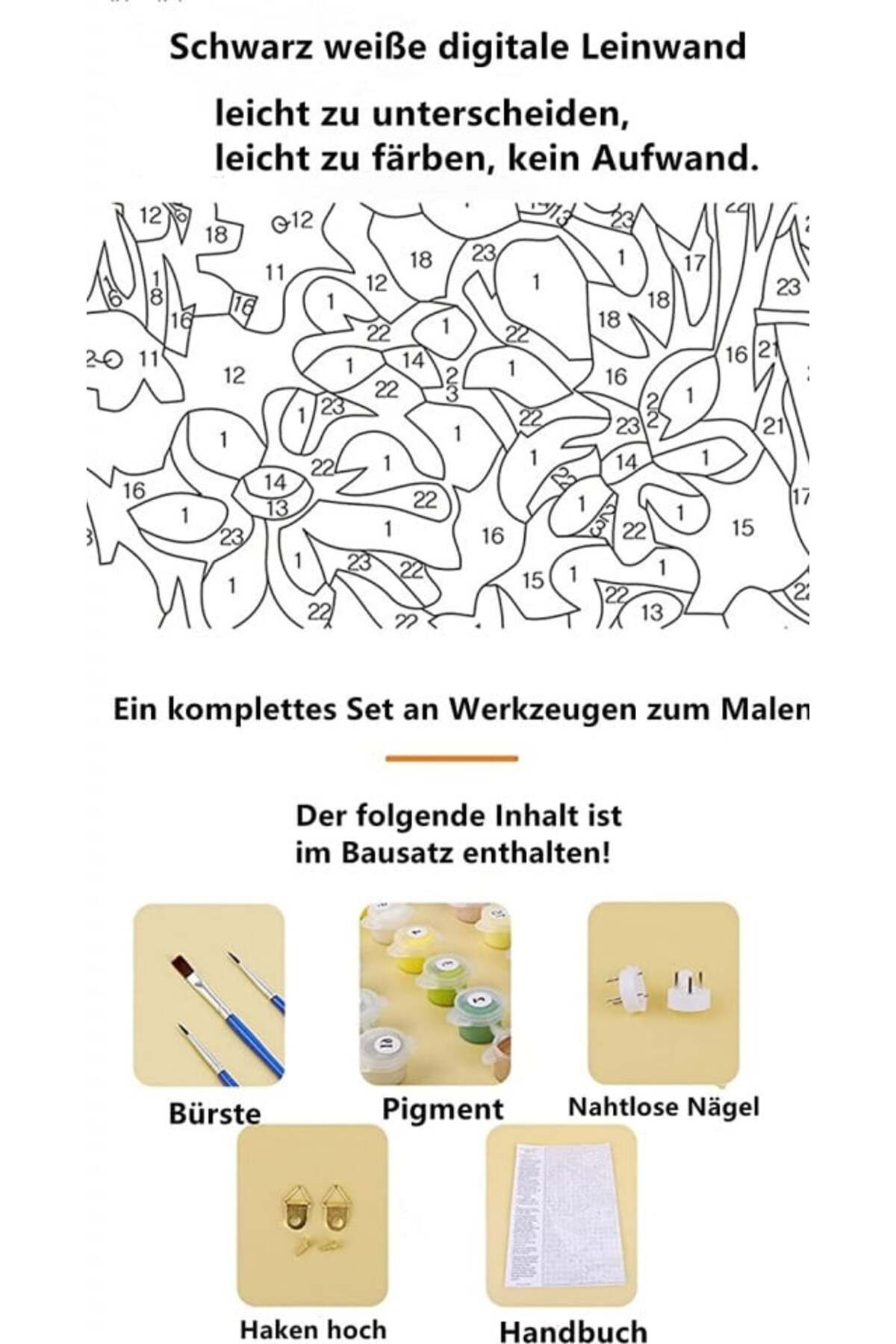 CaptainCrafts-paint by numbers set, frog pattern, acrylic paint, multicolor, 40 x 50 cm 3