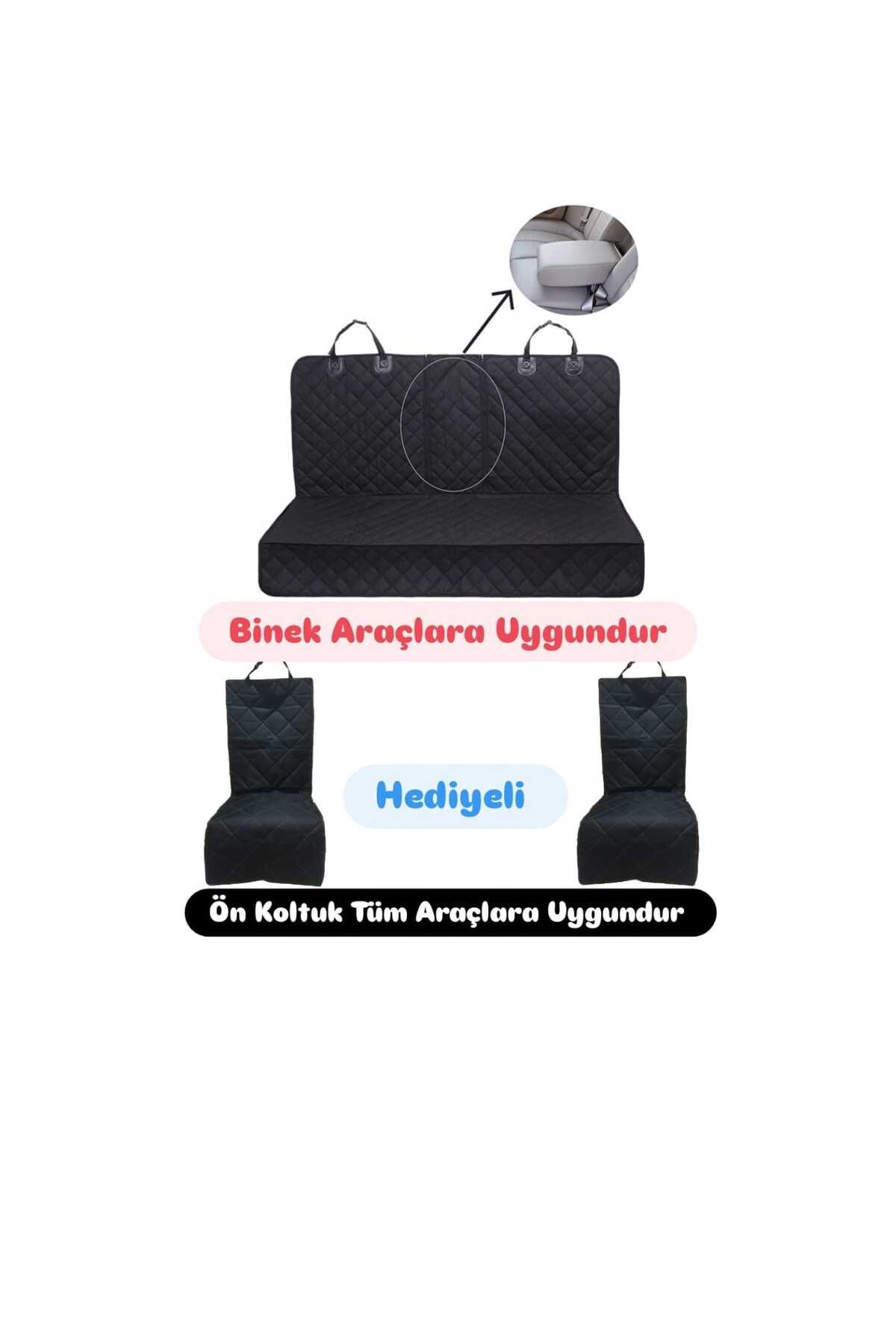 Markaflex 3lü Araba Oto Araç Koltuk Kılıfı | Ön ve Arka Koltuk Örtüsü |Köpek Yatağı Evcil Hayvan Bagaj Havuzu