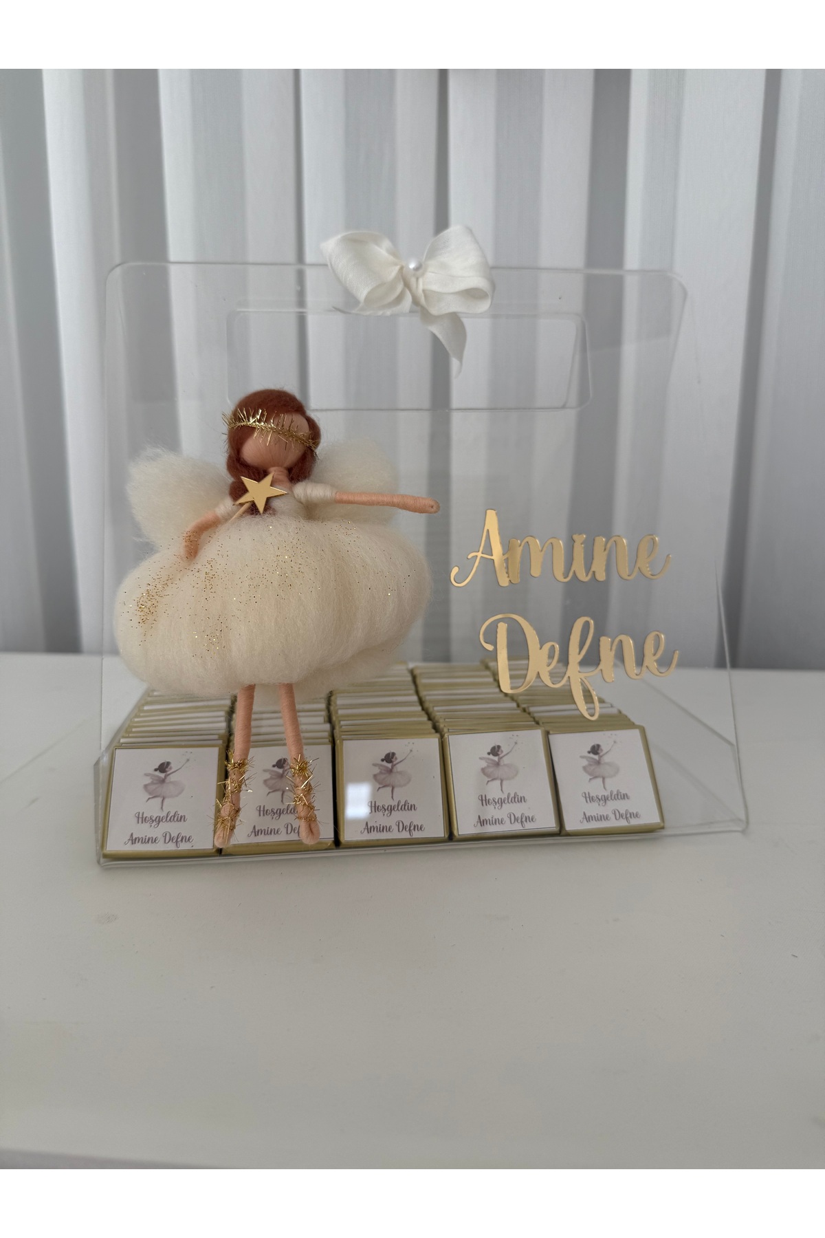 Karudesignn PLEKSİ PERİ KIZI KAPI SÜSÜ & PLEKSİ ÇANTA ÇİKOLATA fotoğrafı 4 (önizleme)