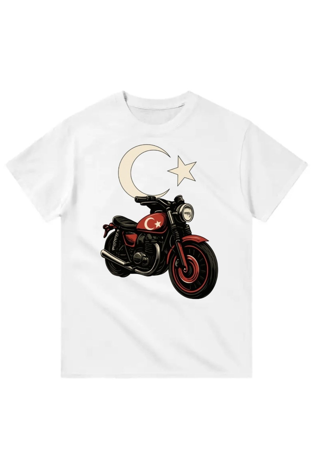 Yeta Türk Bayraklı Motosiklet Tişört