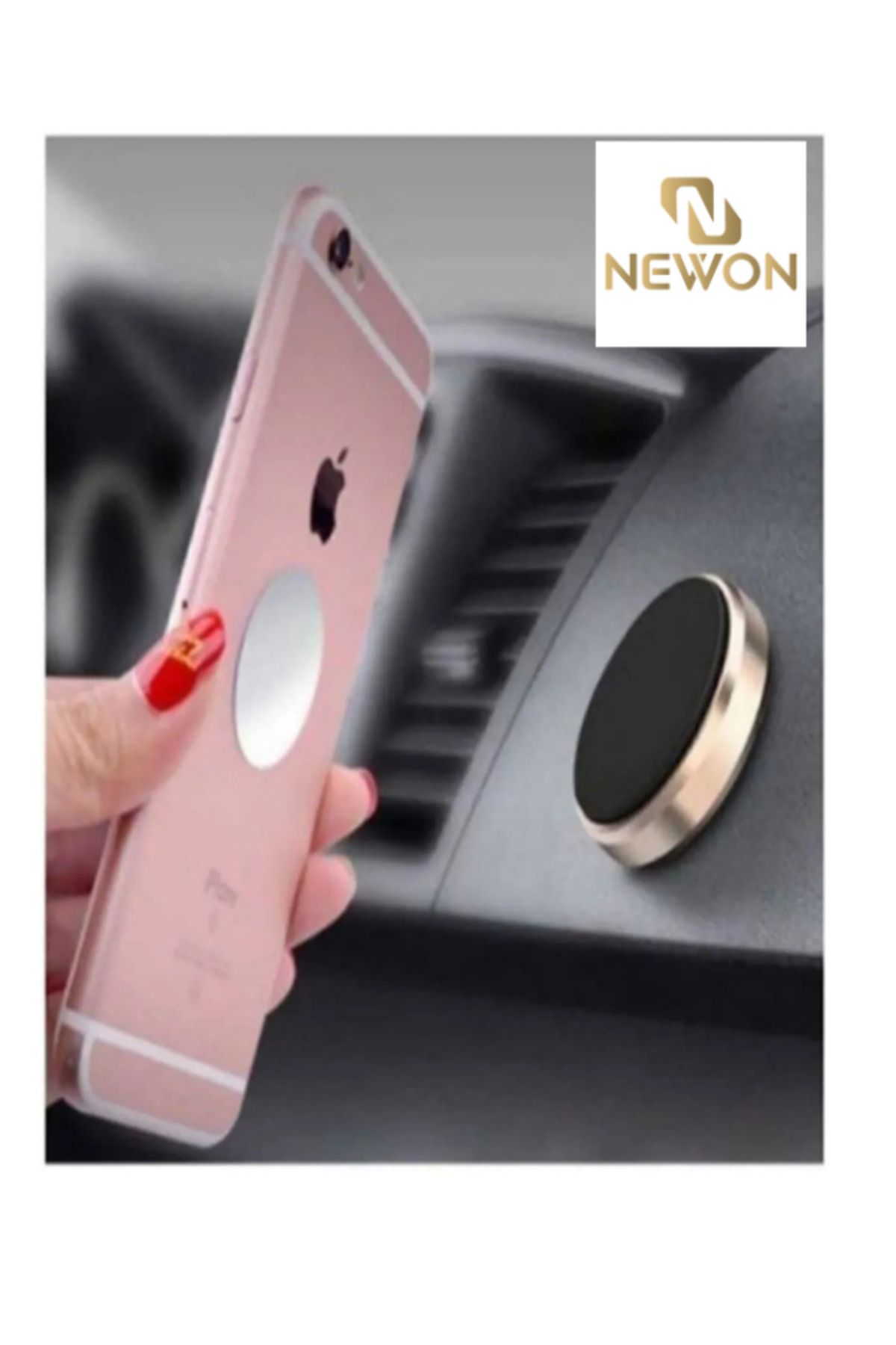 Newon Üniversal Manyetik Mıknatıslı Telefon Tutucu Oto Araç Içi Tutucu 36-85