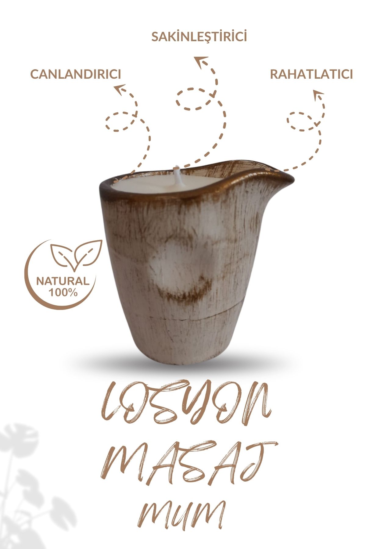 mz mazalinda Losyon Mum Doğal Losyon Masaj Mumu Rahatlatıcı Sakinleştirici Aromaterapi Losyon Mum 100ml